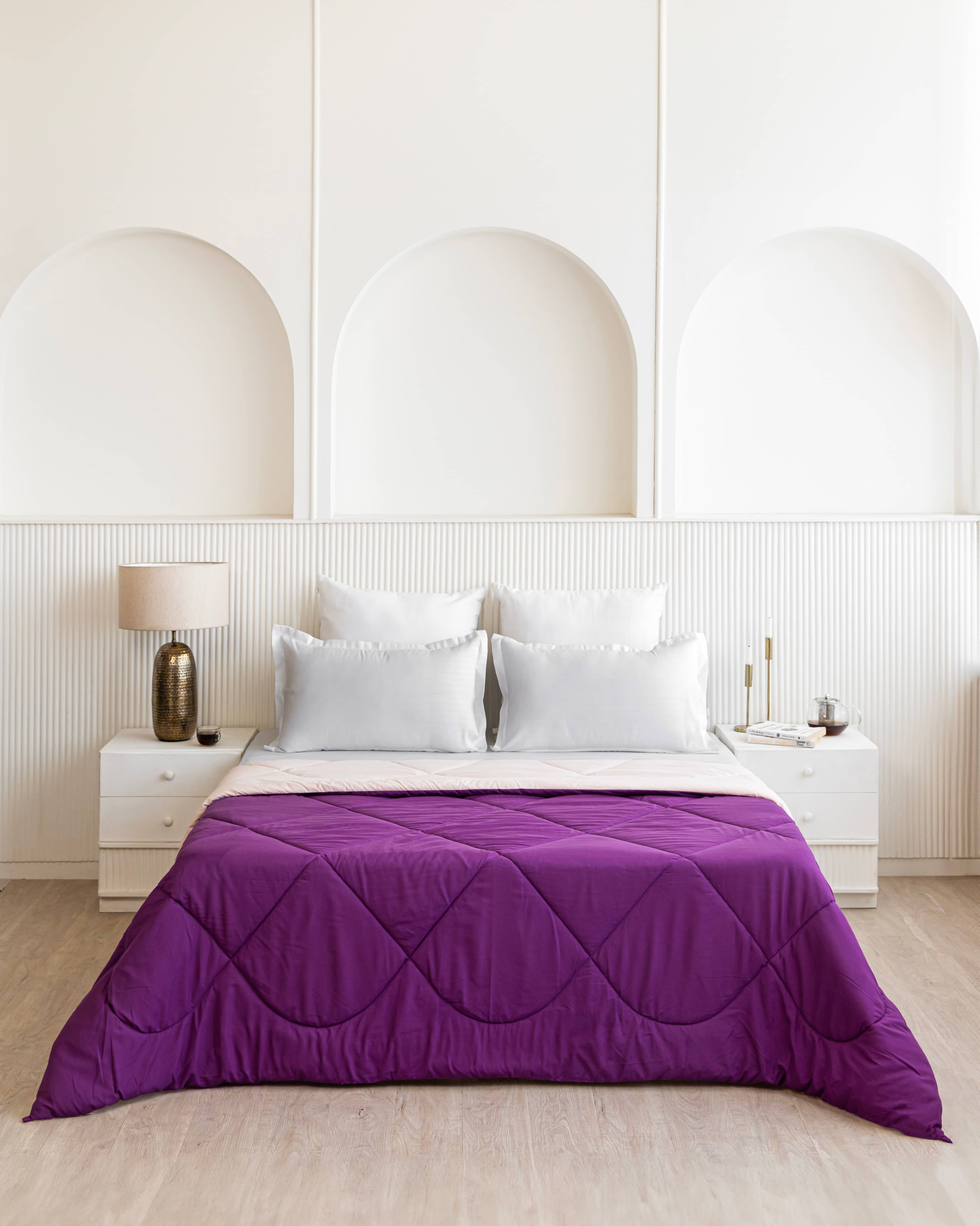 Purple & Peach Reversible Duvet Comforter