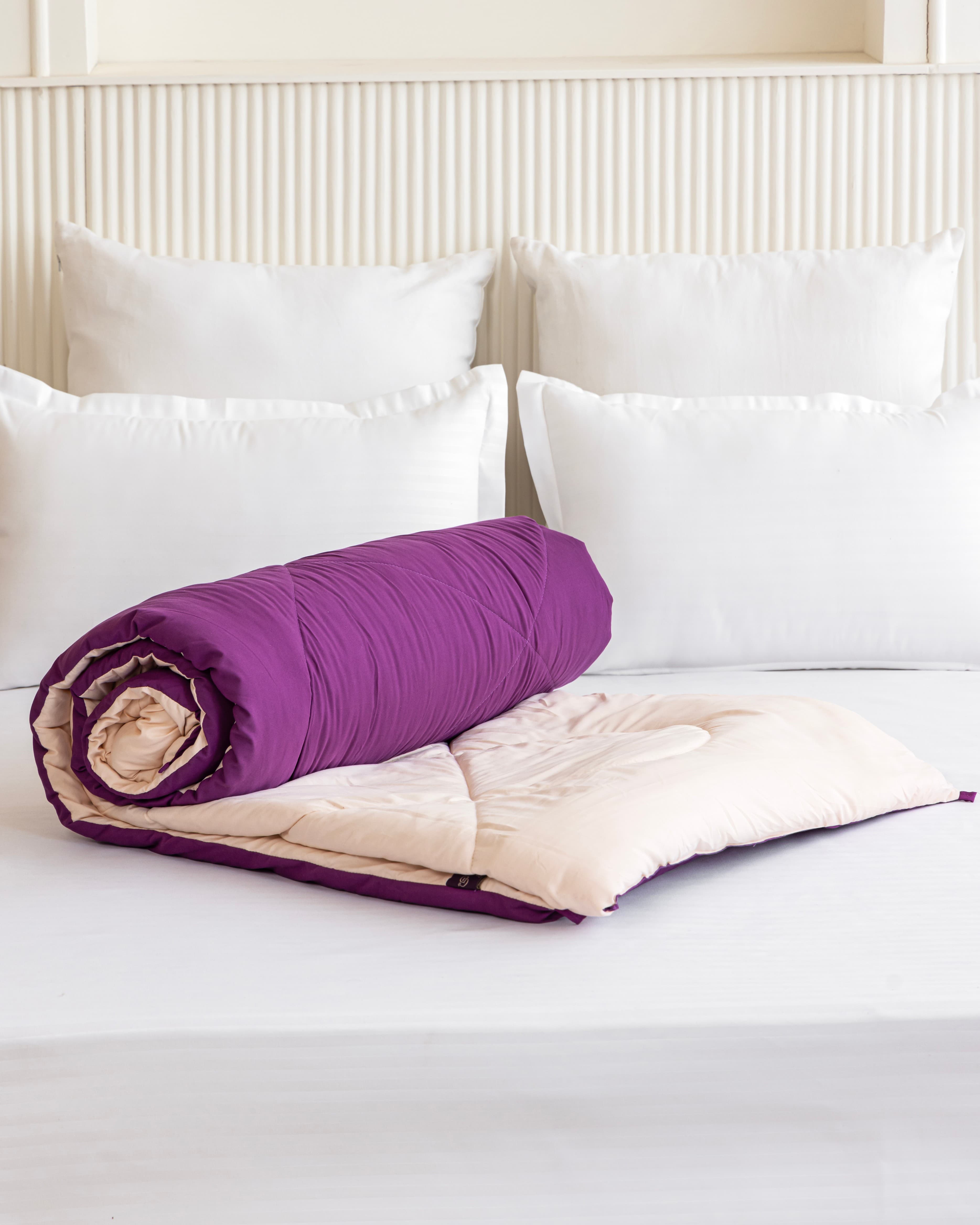 Purple & Peach Reversible Duvet AC Comforter