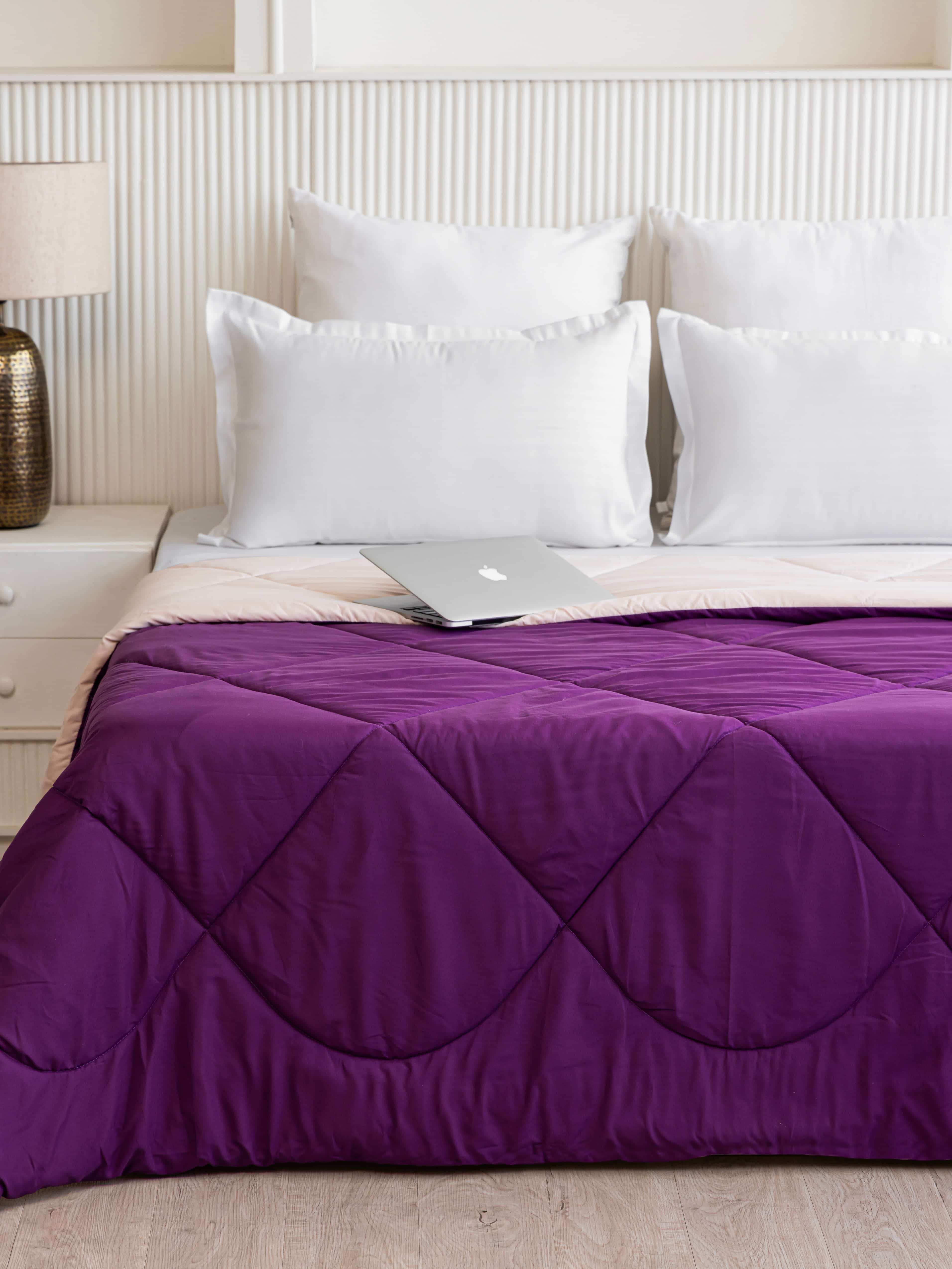 Purple & Peach Reversible Duvet AC Comforter