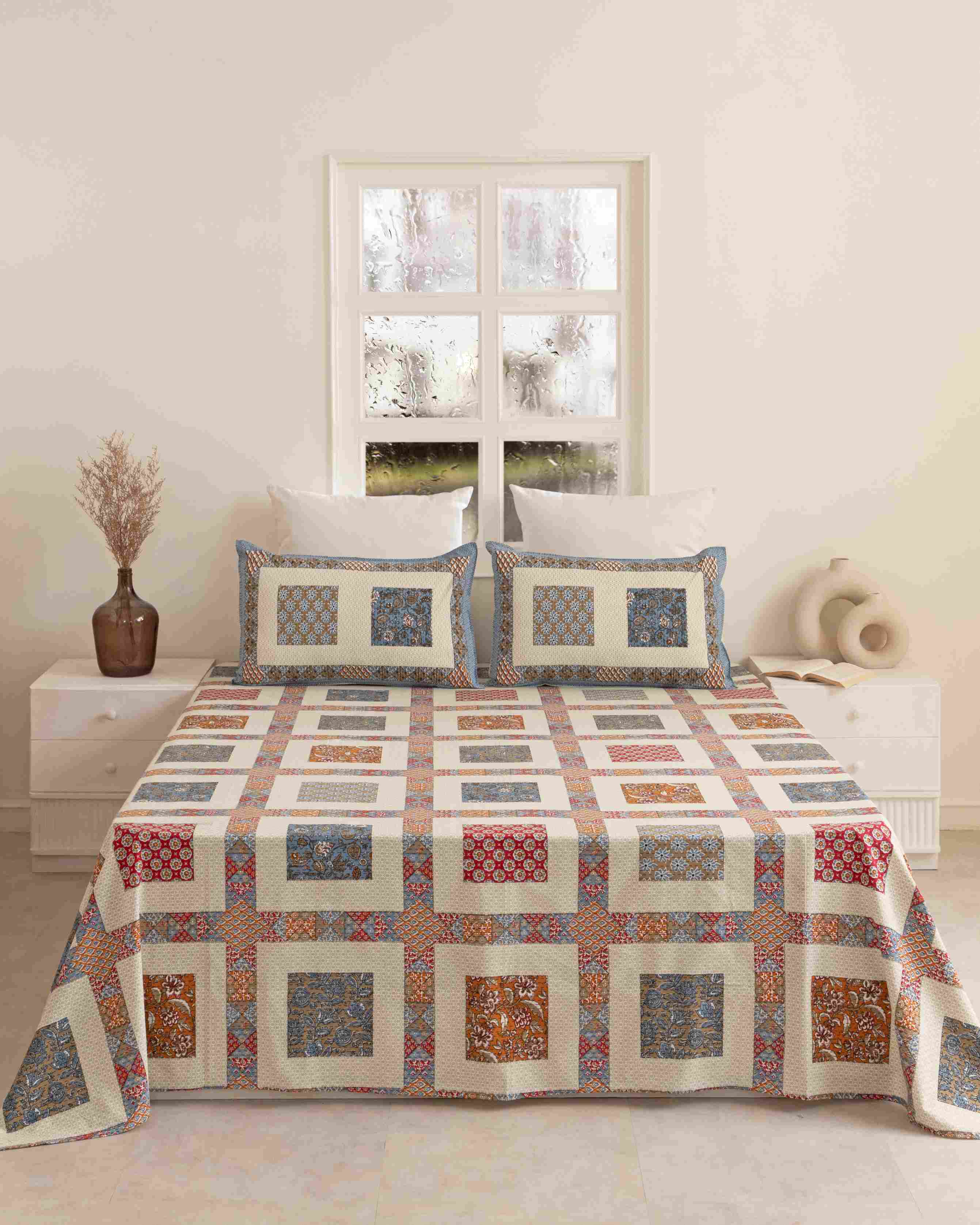 Multi-Block Art Bedsheet