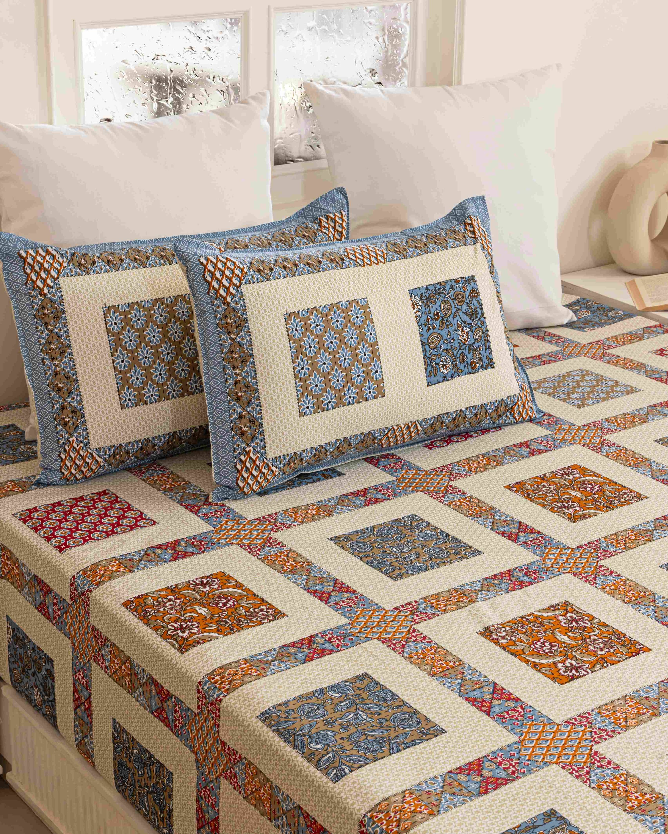 Multi-Block Art Bedsheet