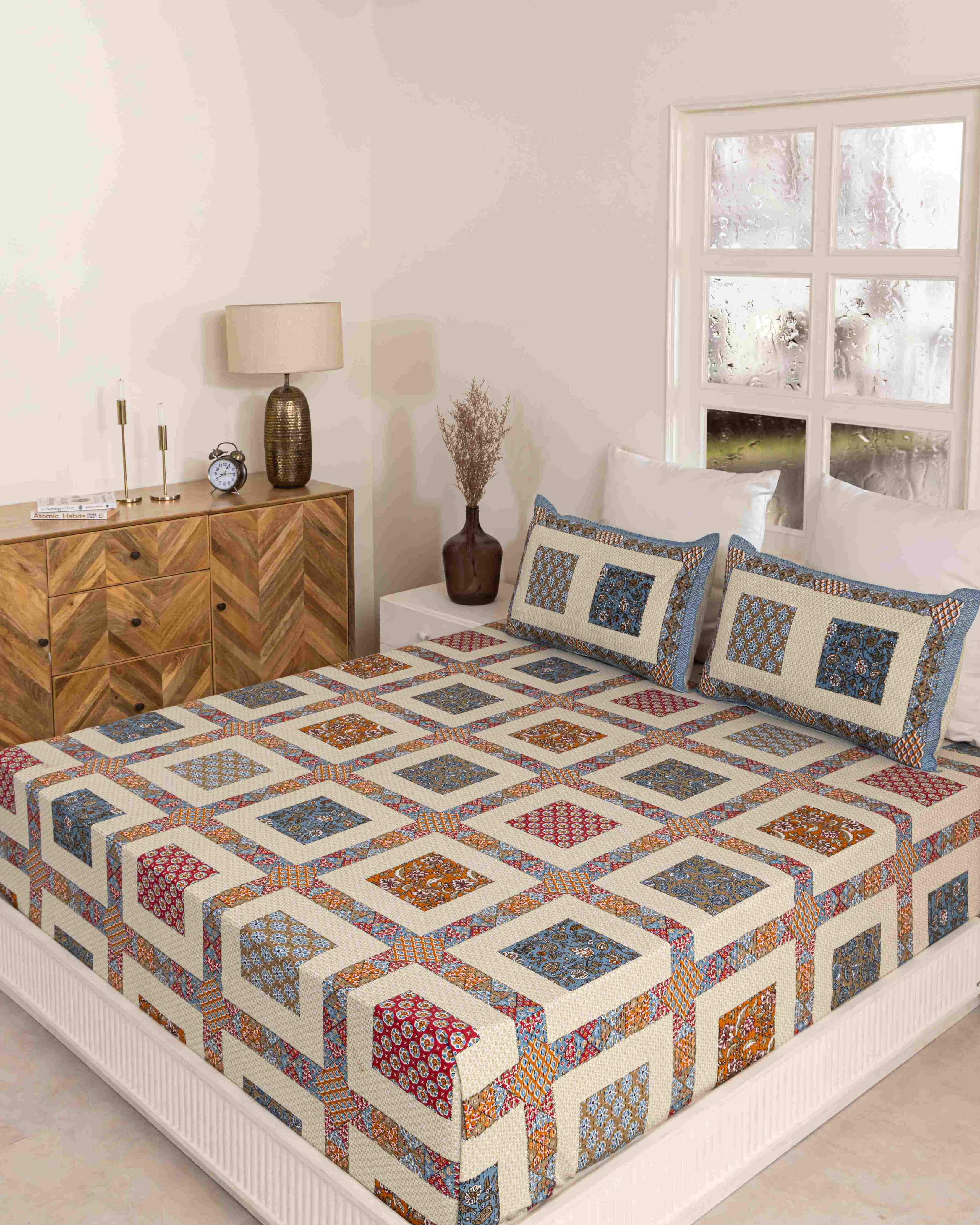 Multi-Block Art Bedsheet