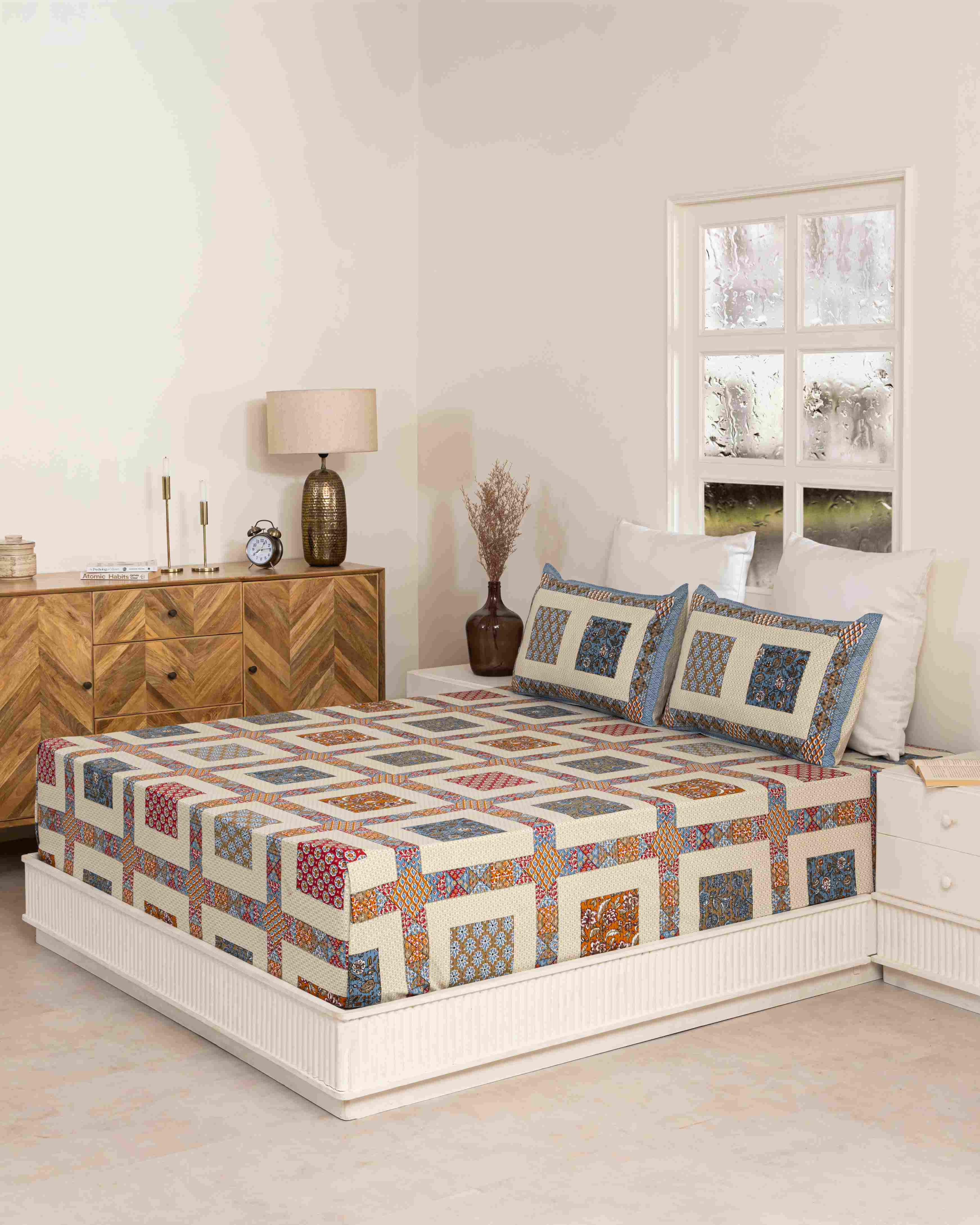 Multi-Block Art Bedsheet