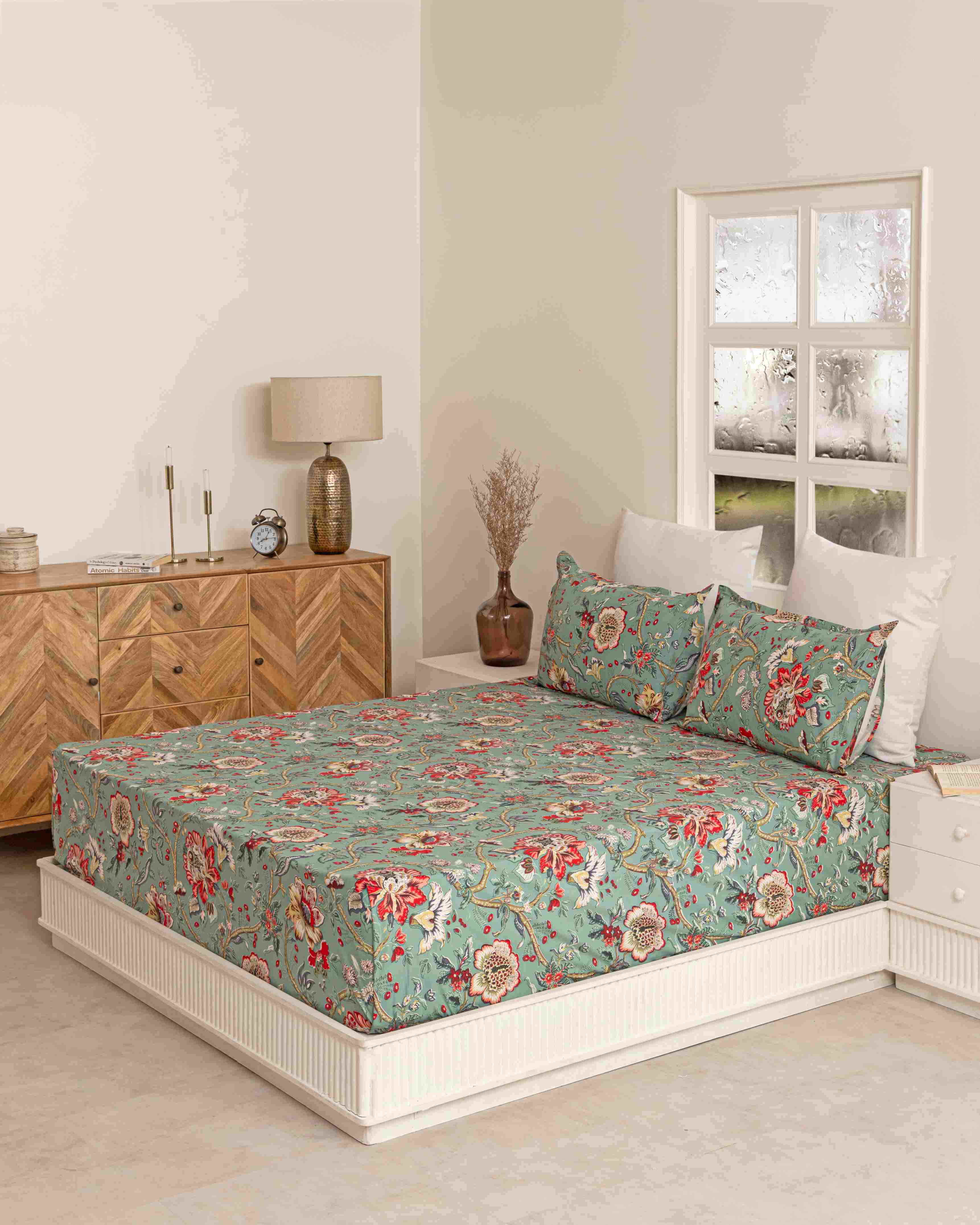 Anokhi Floral Print Bedsheet
