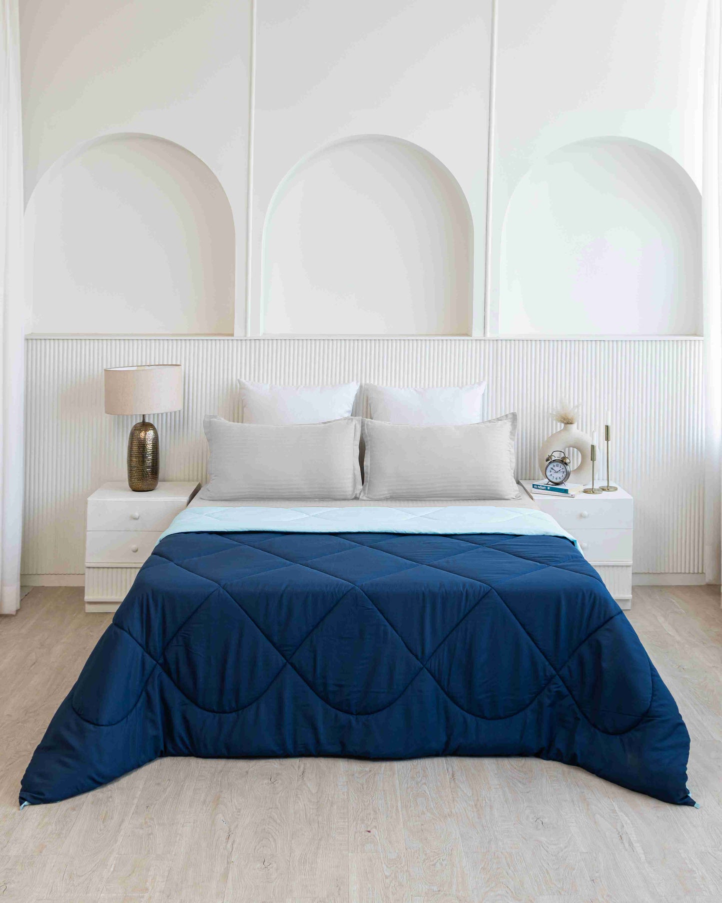 Navy Blue & Ocean Blue Reversible Duvet Comforter