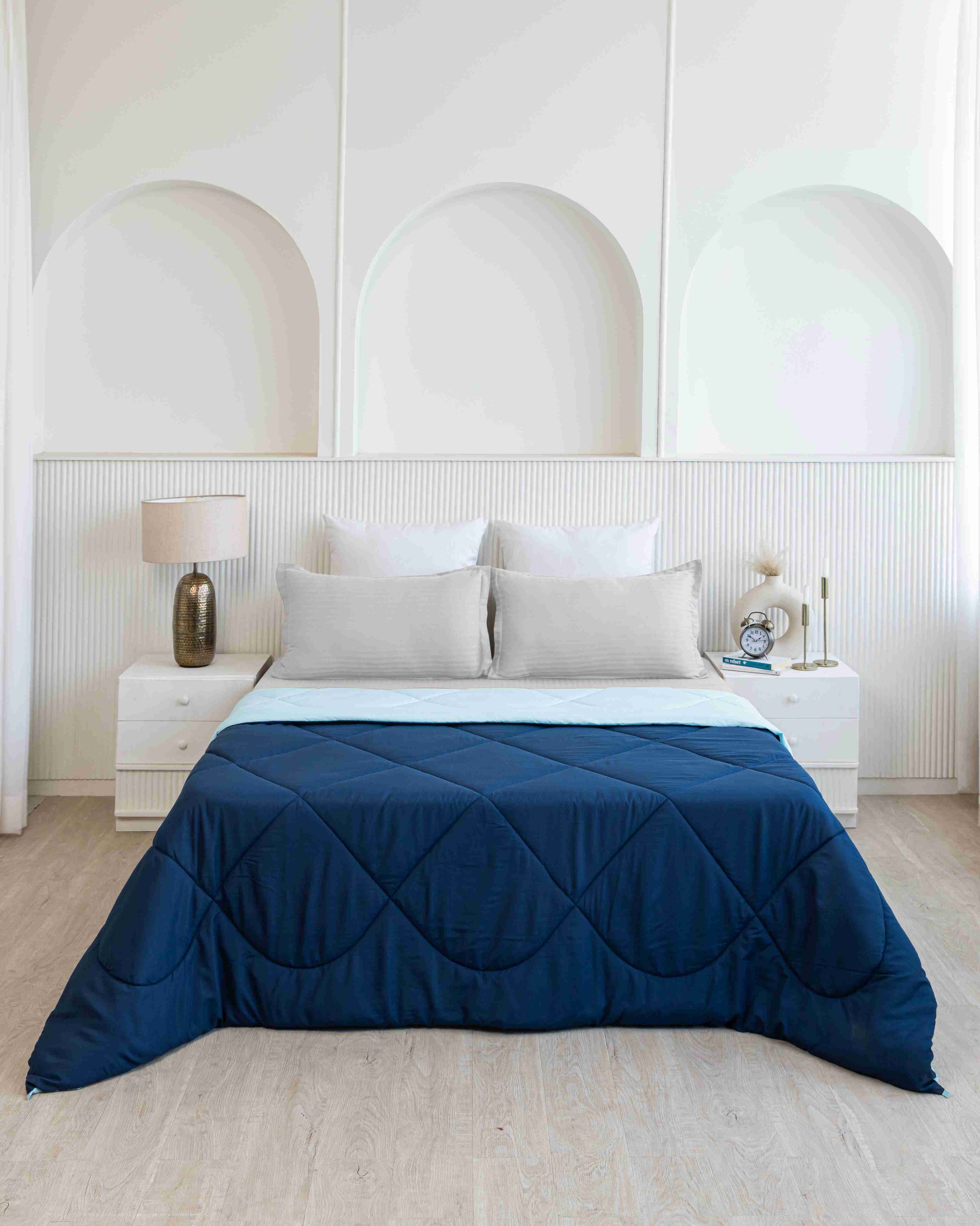 Navy Blue & Ocean Blue Reversible Duvet Comforter