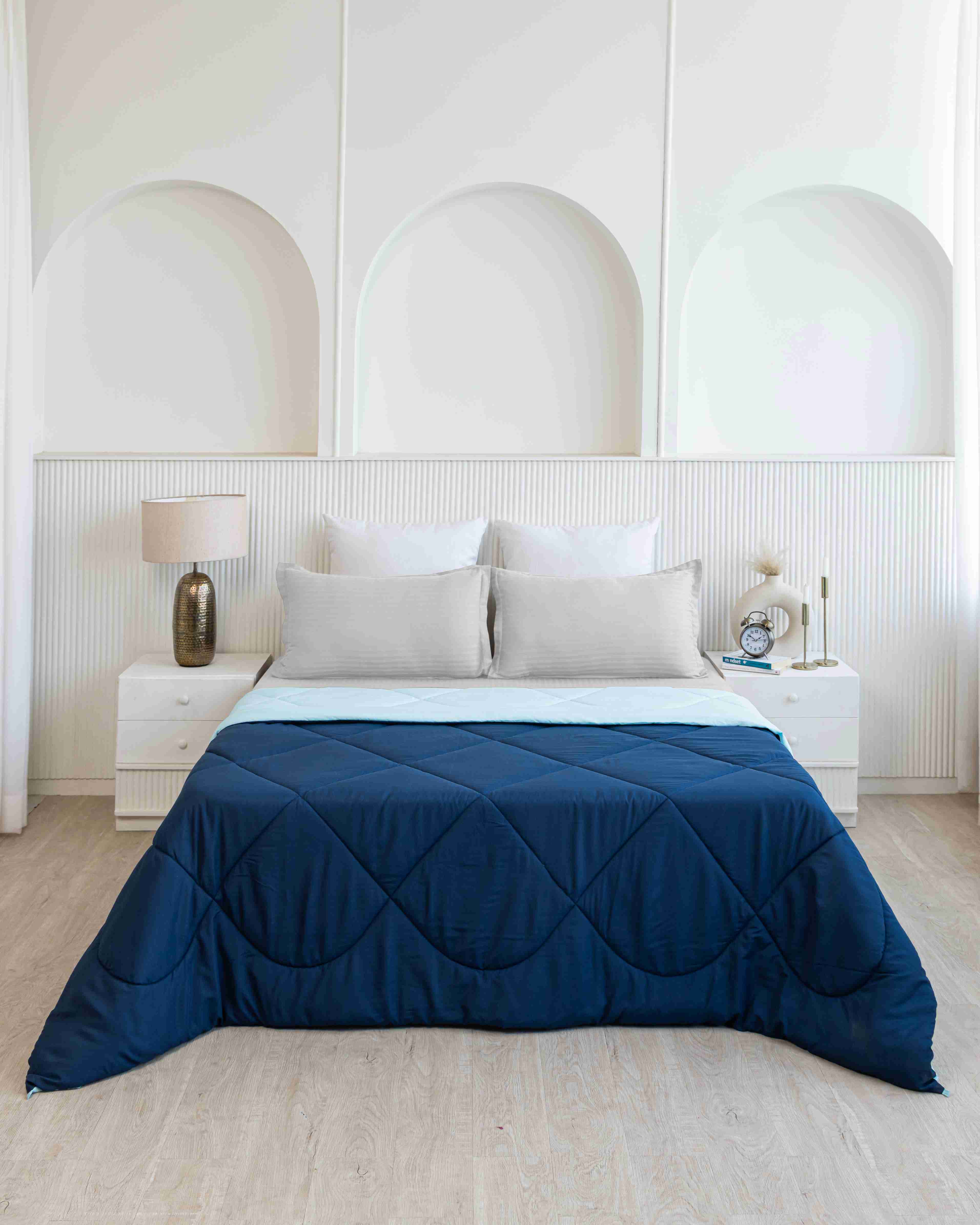 Navy Blue & Ocean Blue Reversible Duvet Comforter