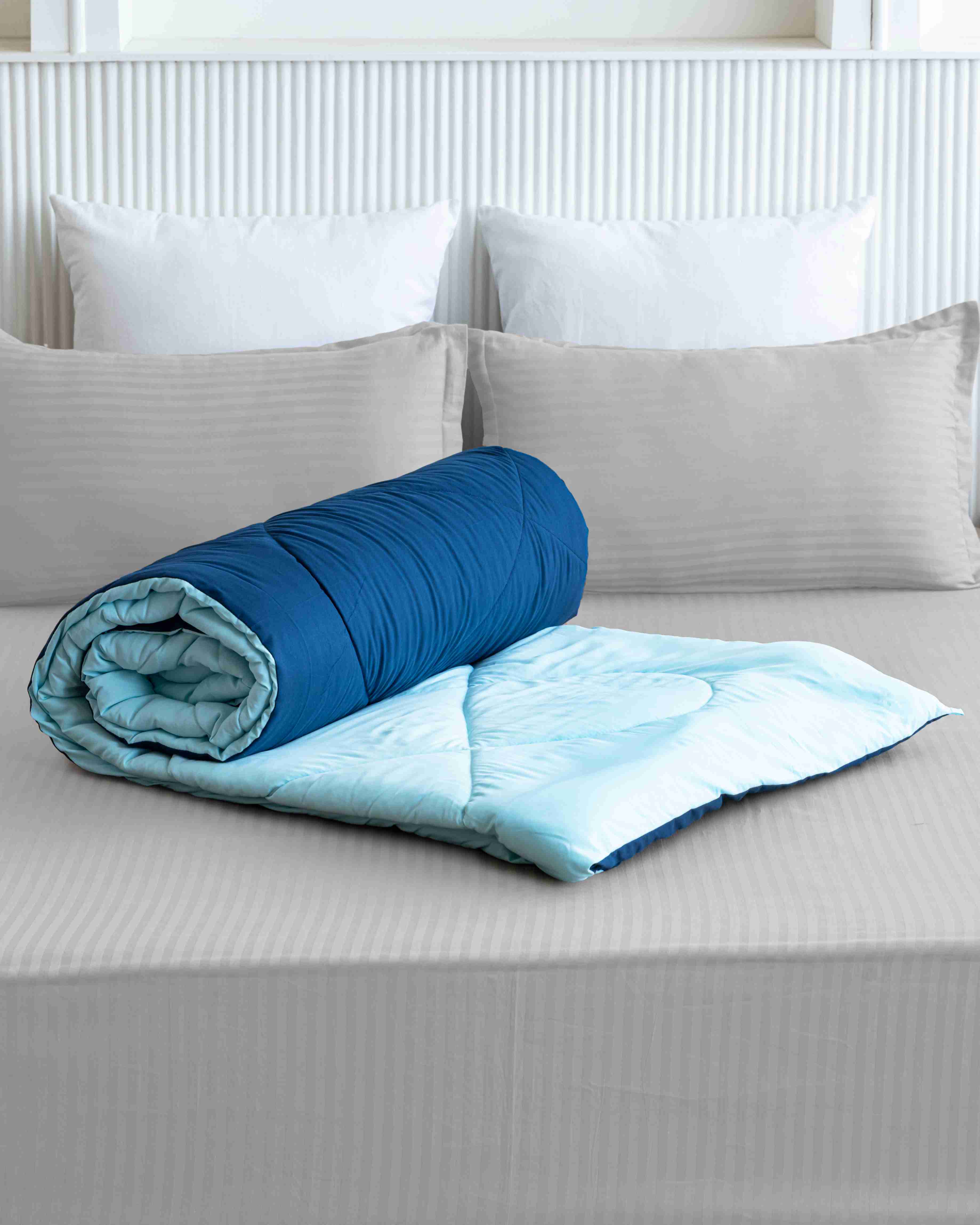 Navy Blue & Ocean Blue Reversible Duvet Comforter