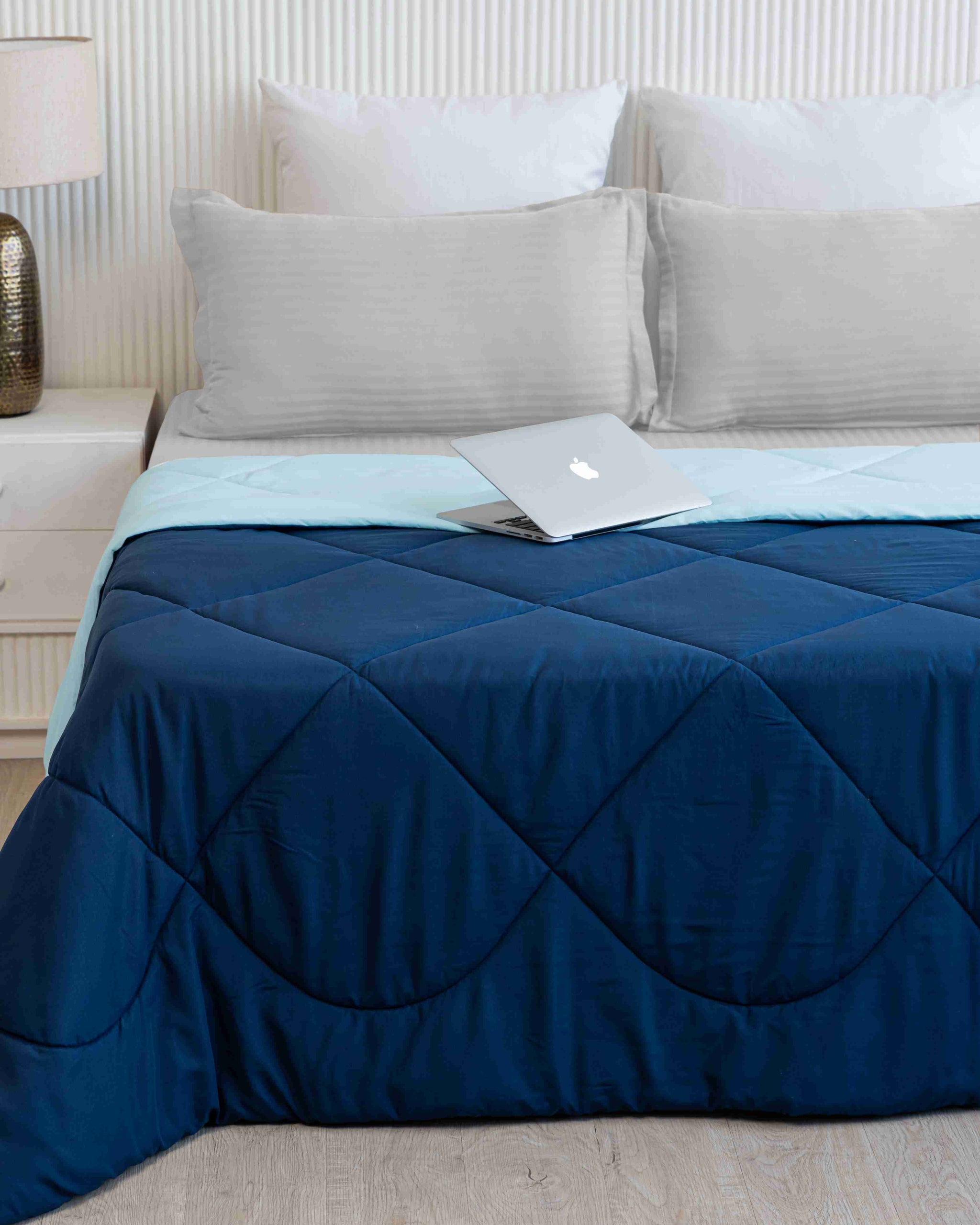 Navy Blue & Ocean Blue Reversible Duvet Comforter