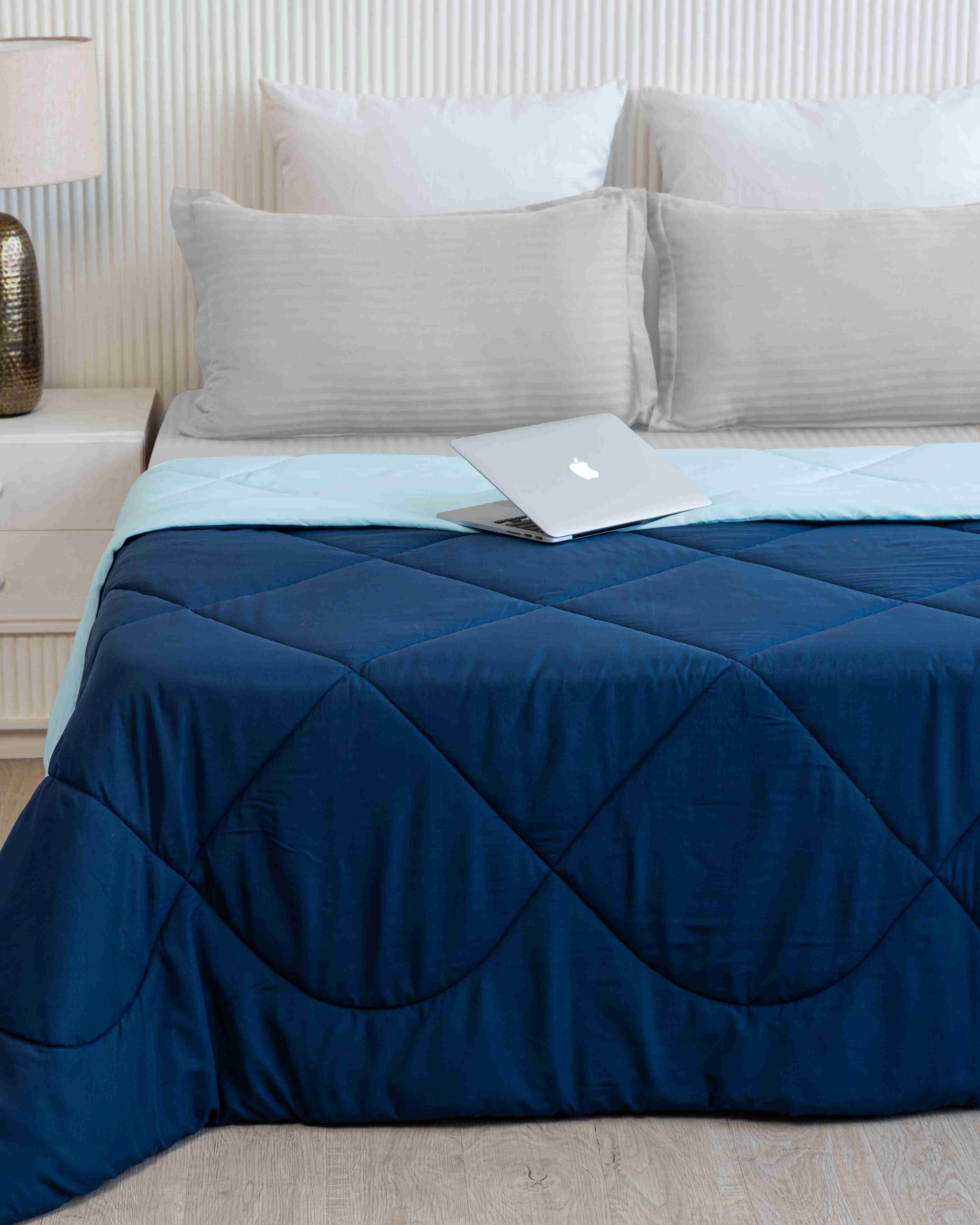 Navy Blue & Ocean Blue Reversible Duvet Comforter
