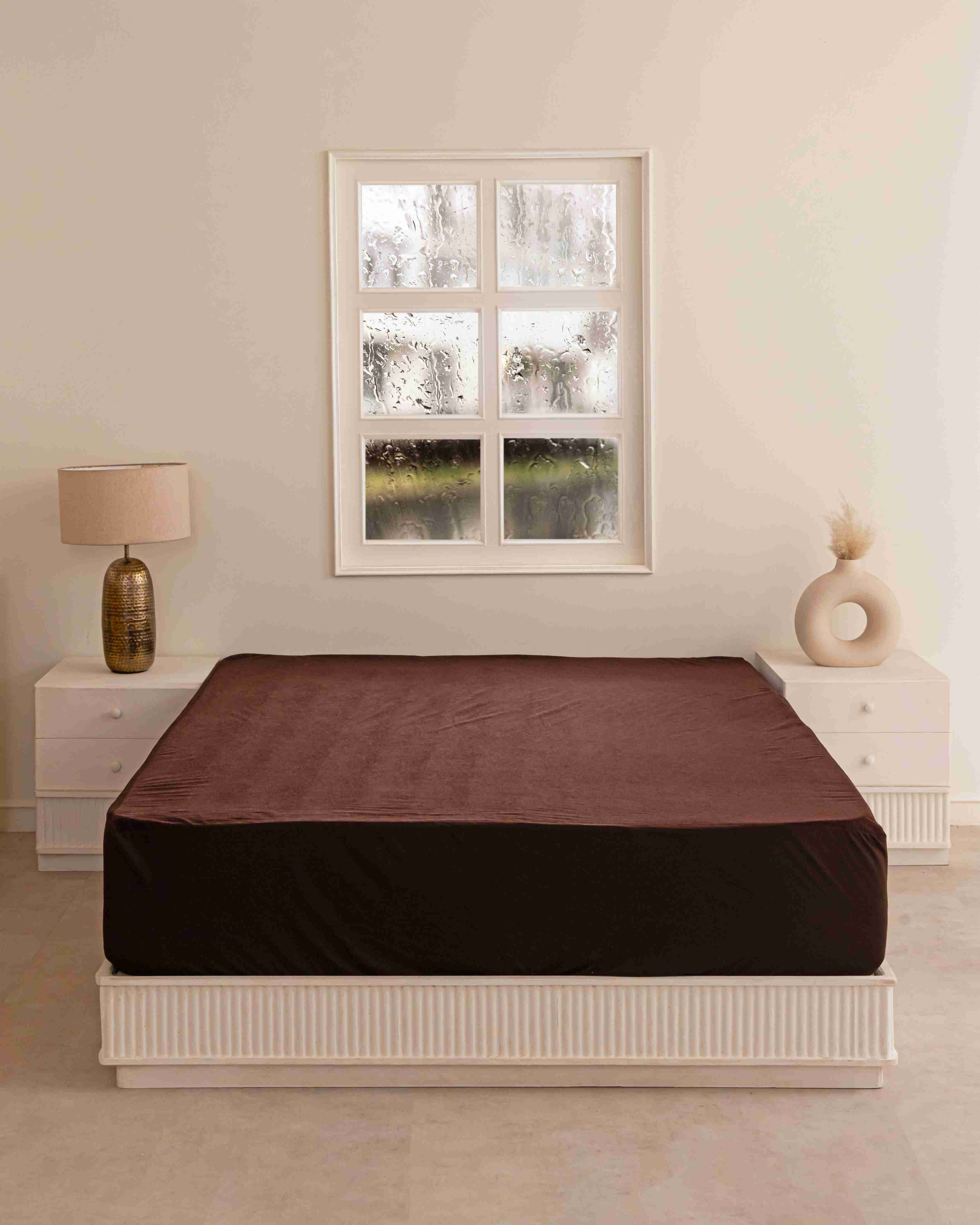 Chocolate Brown Water Proof Mattress Protector