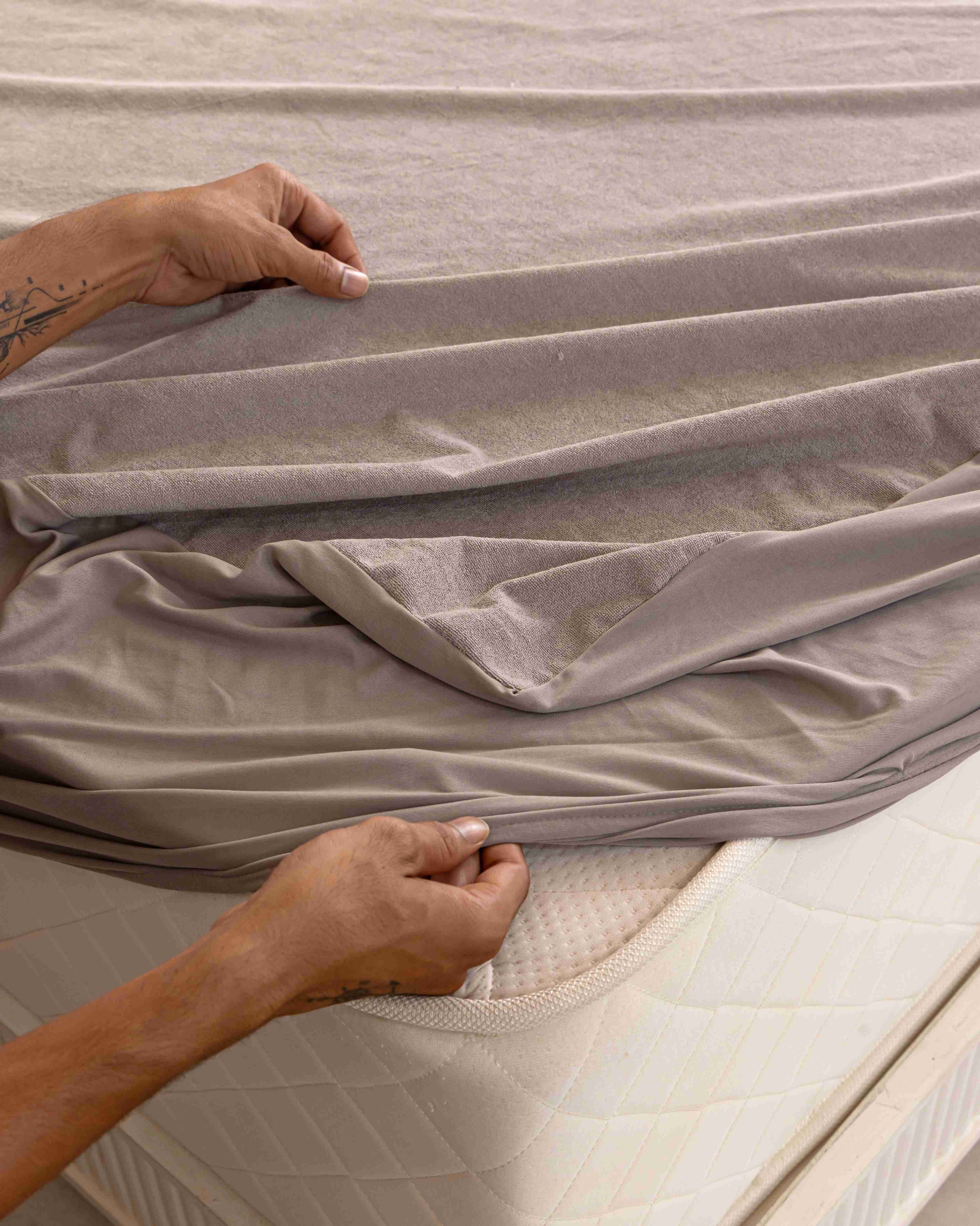 Grey Water Proof Mattress Protector
