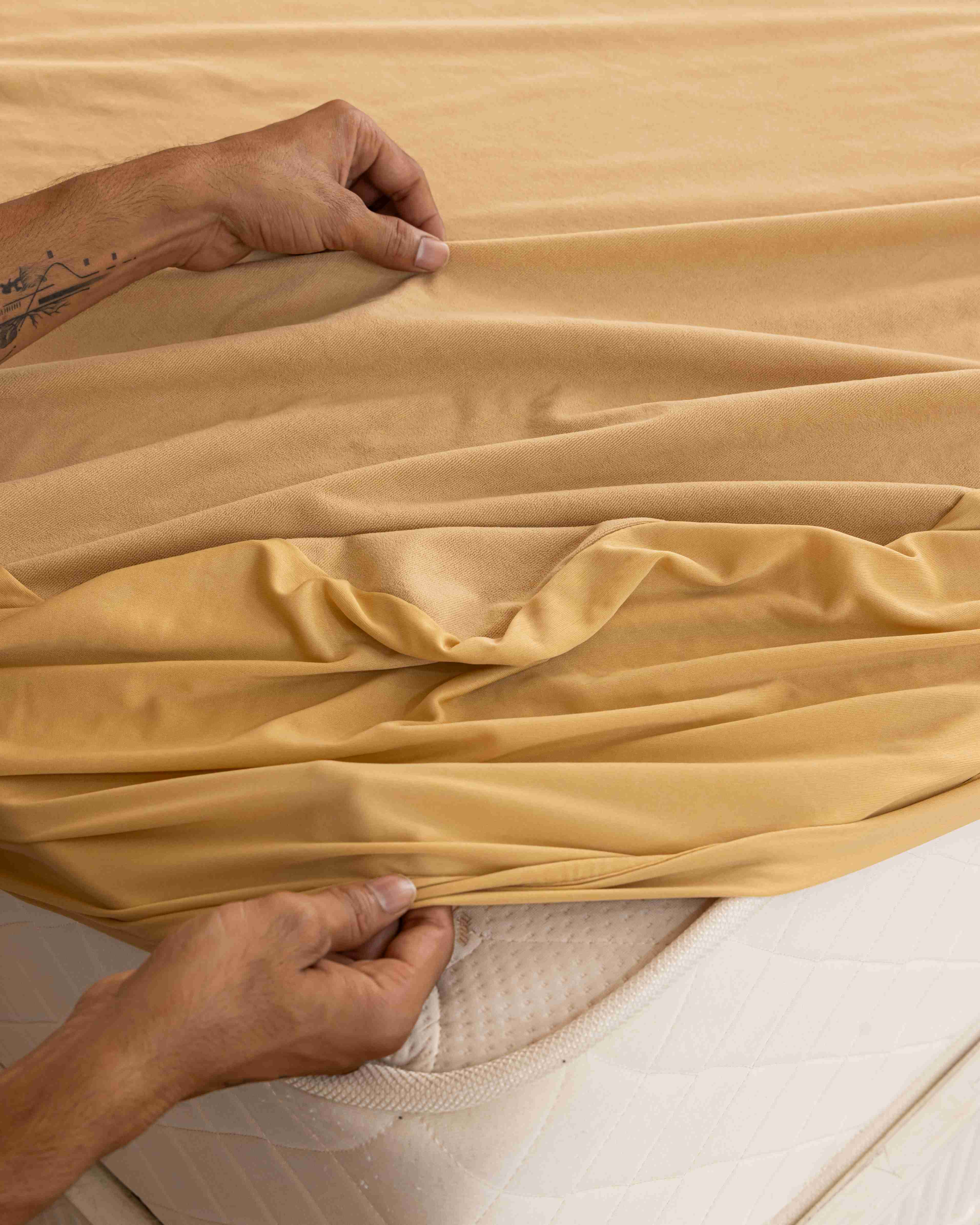 Beige Water Proof Mattress Protector
