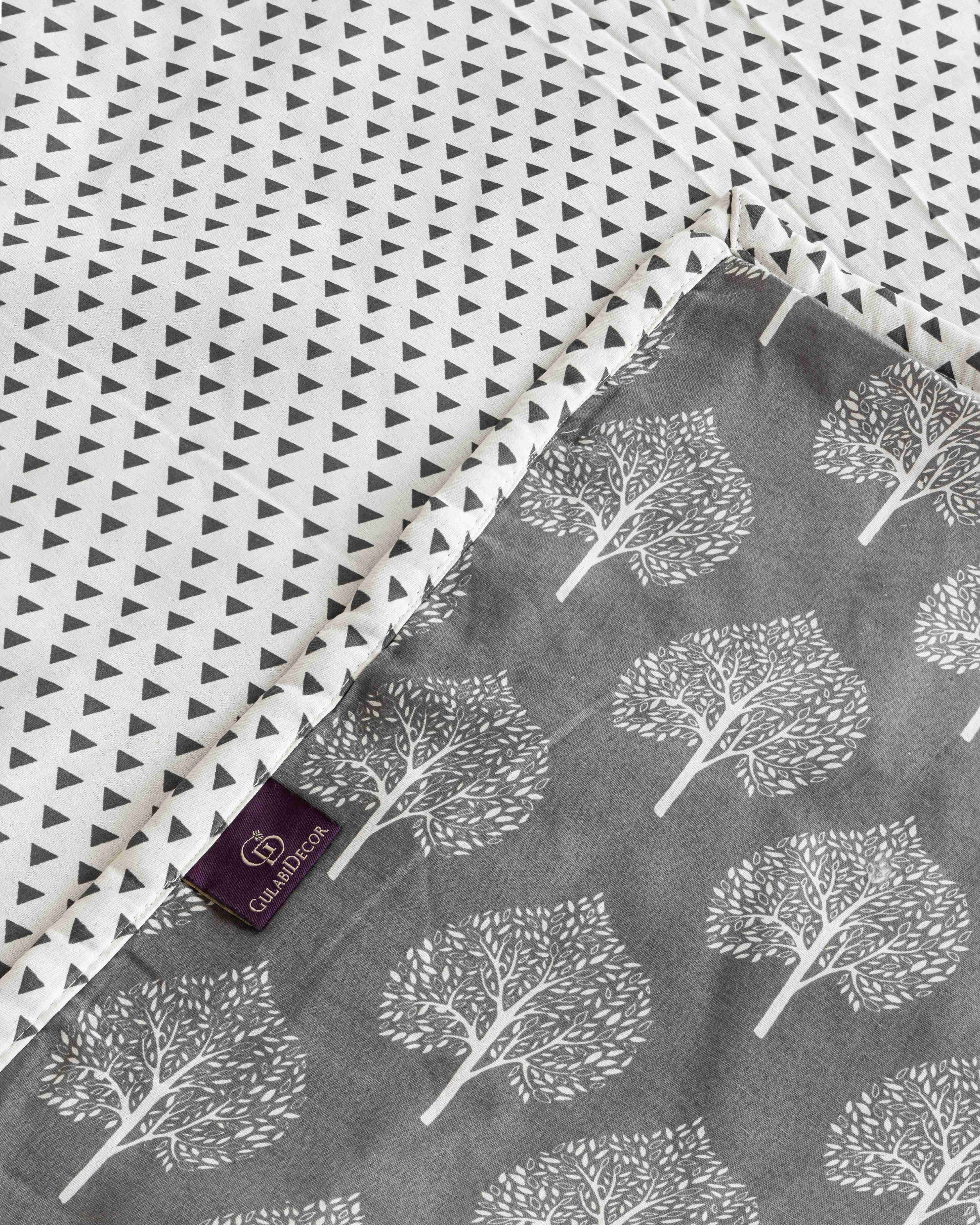 Grey & White Betel Leaf Reversible Dohar