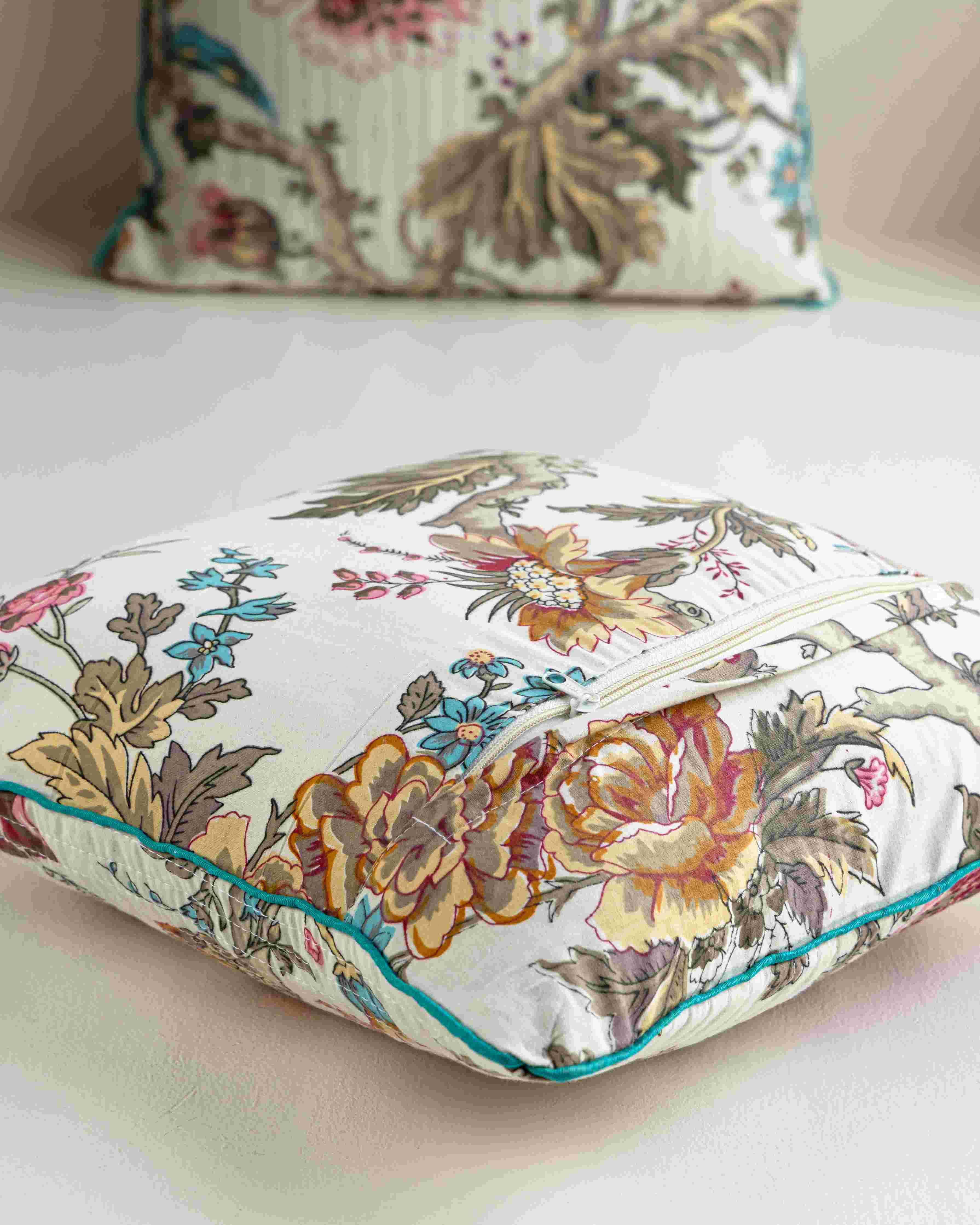 Quilted Leaflet Cushion Covers (Pack of 5)
