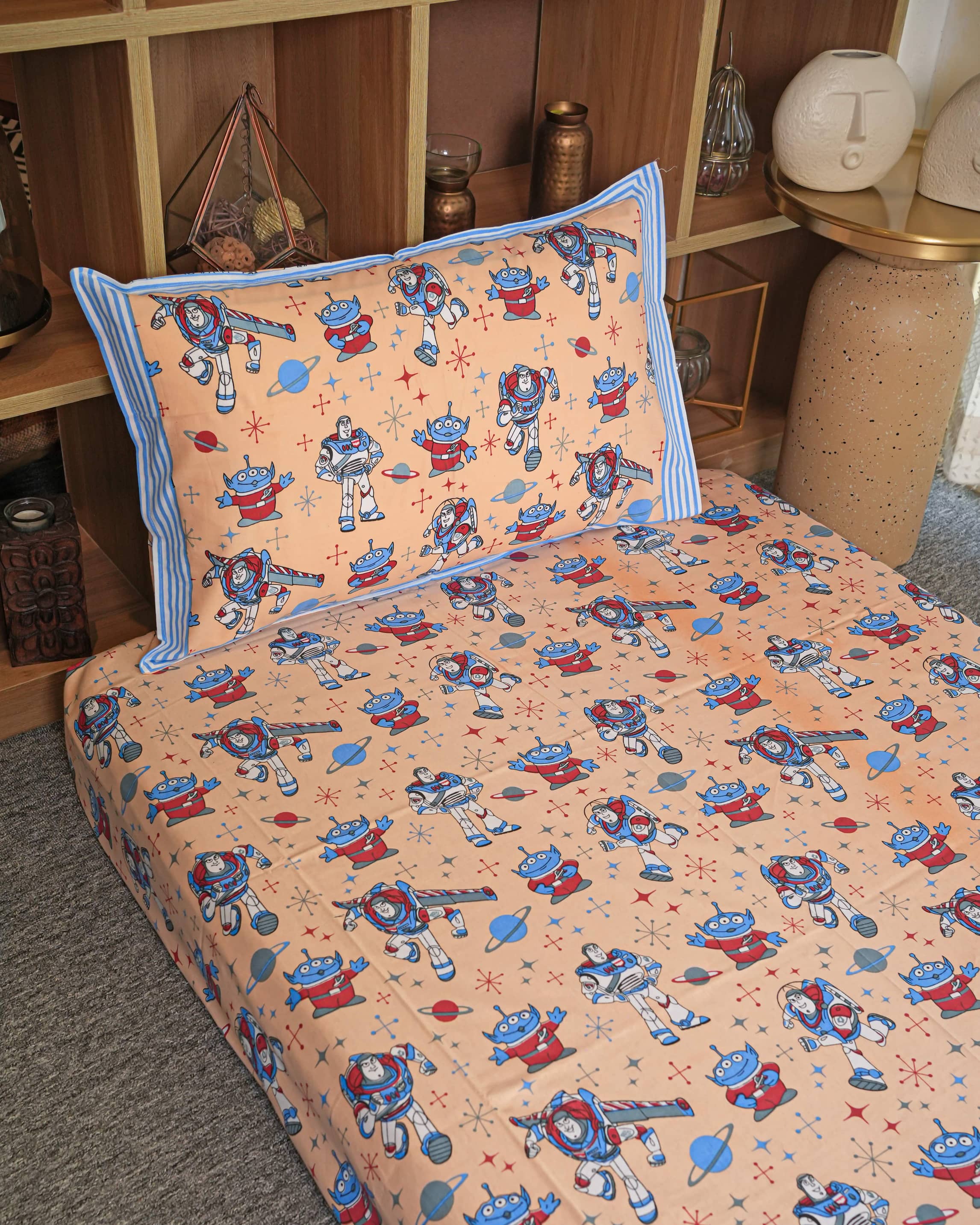 Baby Bedsheet - Astronaut Orange