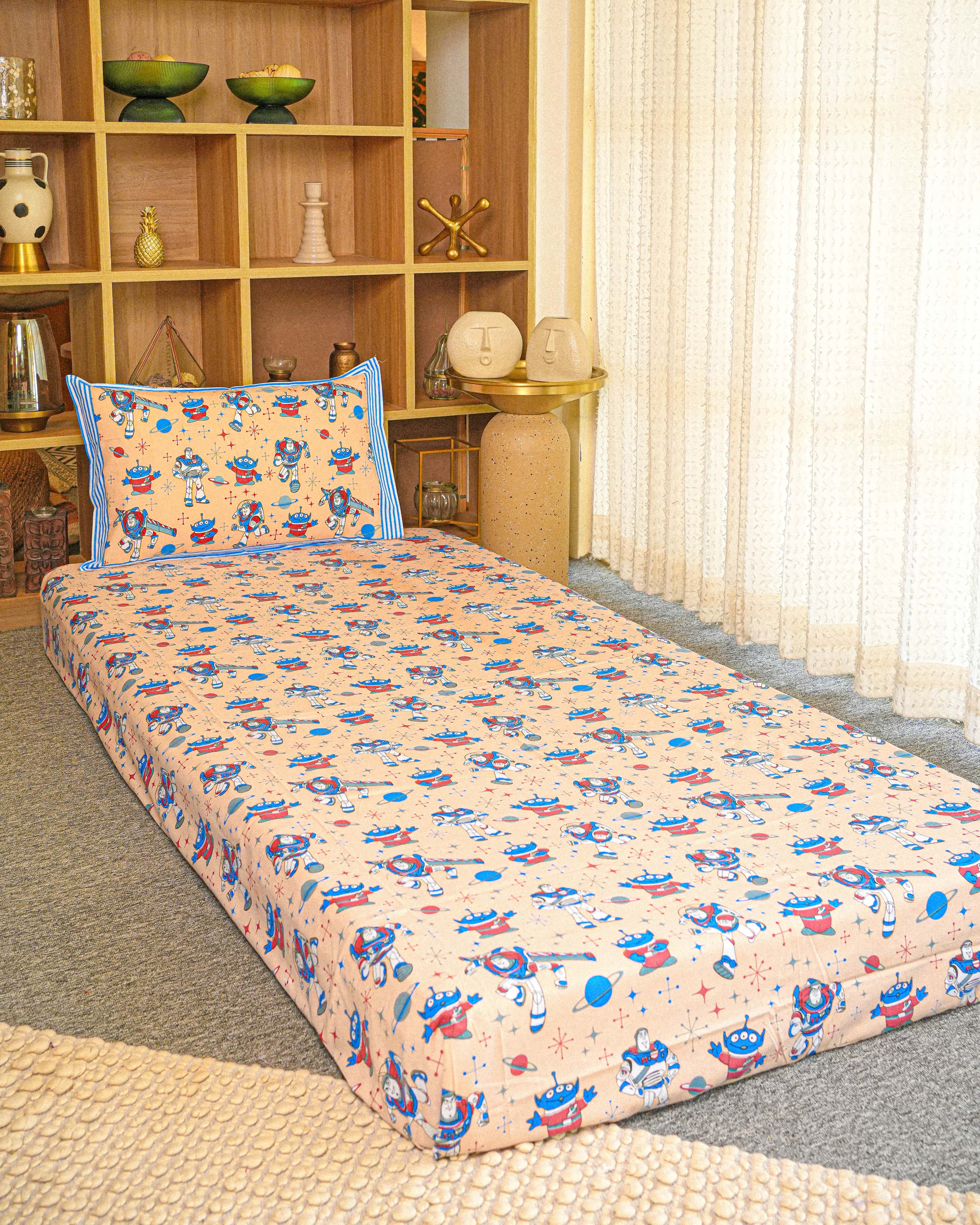 Baby Bedsheet - Astronaut Orange