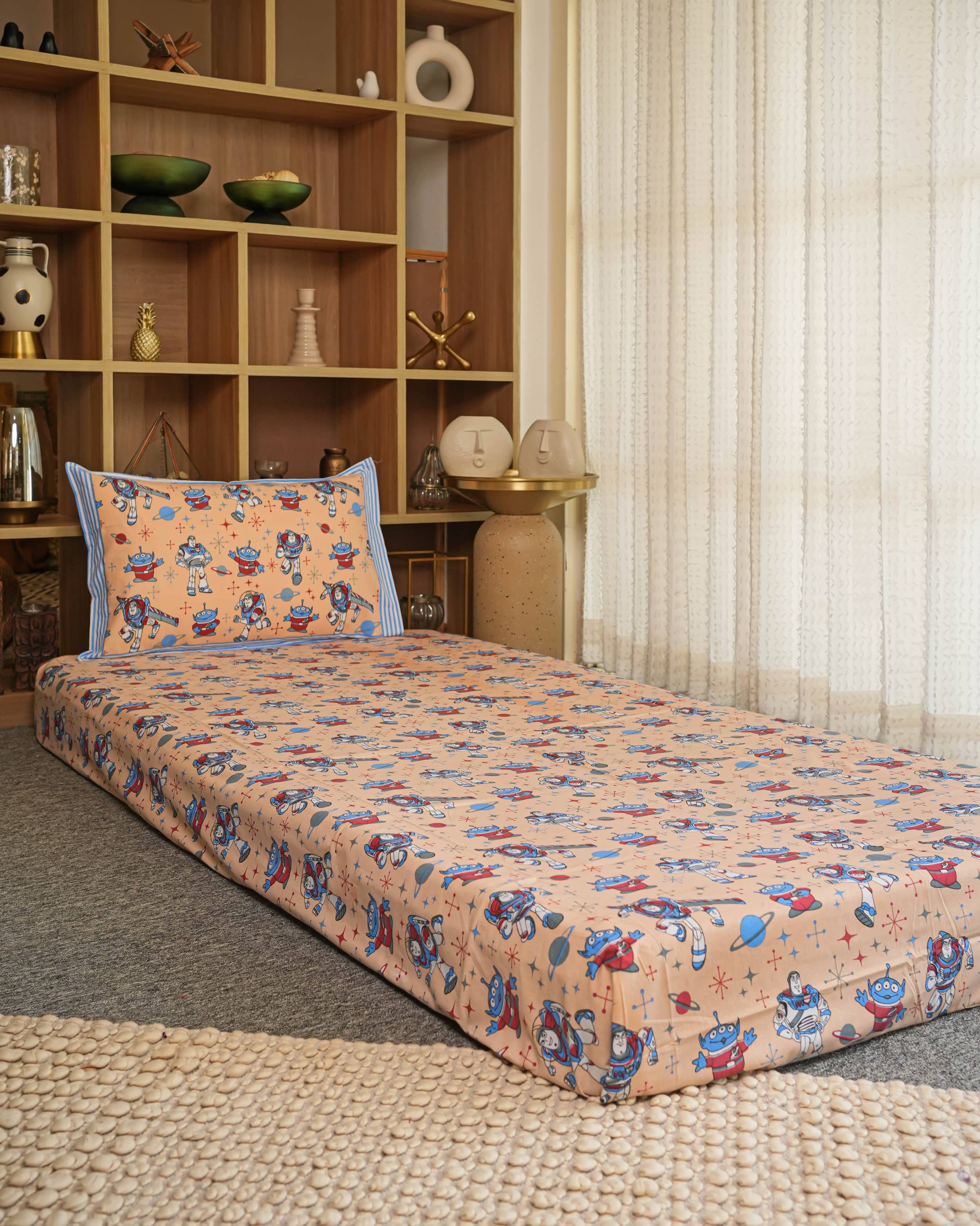 Baby Bedsheet - Astronaut Orange