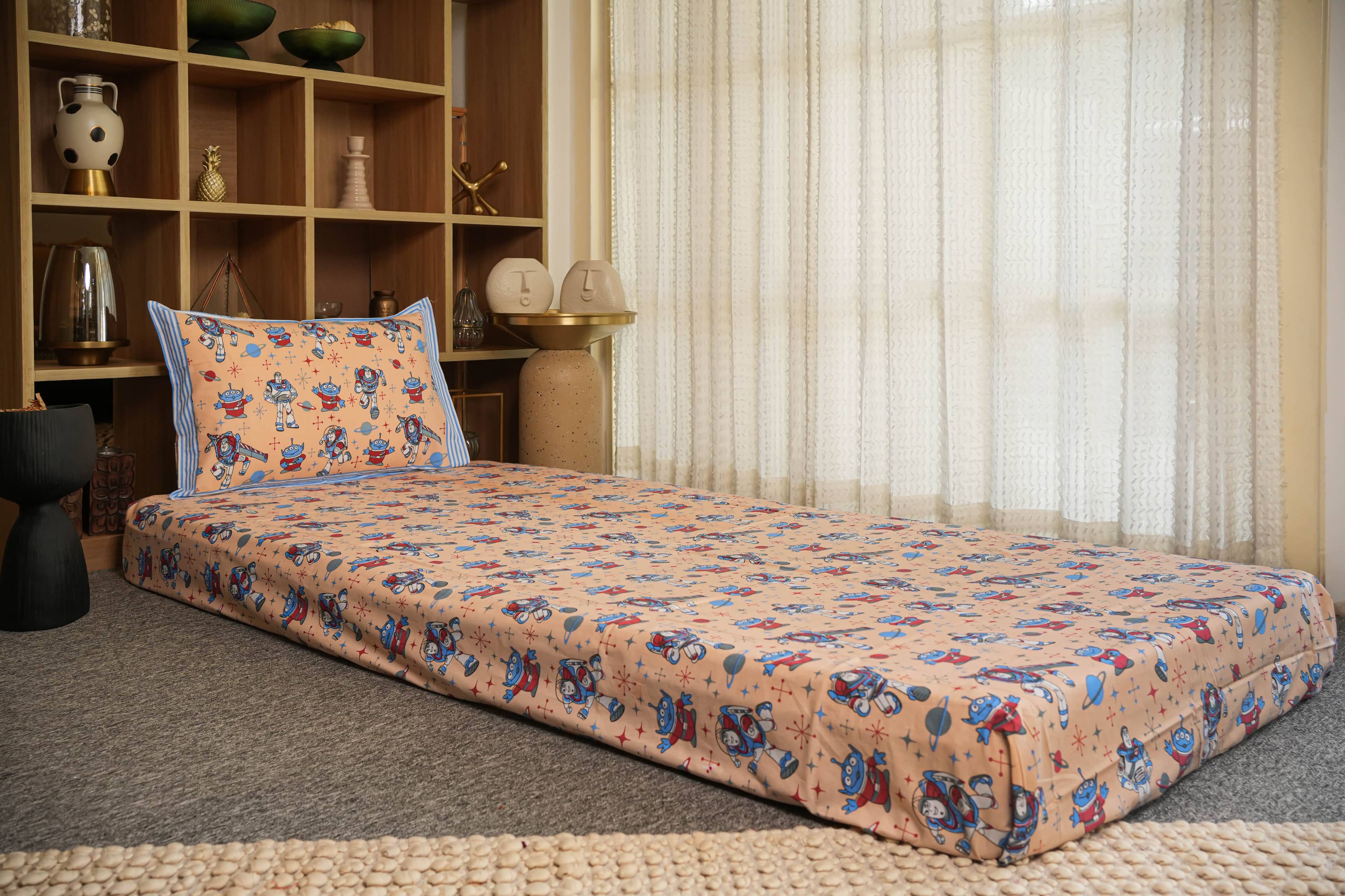Baby Bedsheet - Astronaut Orange