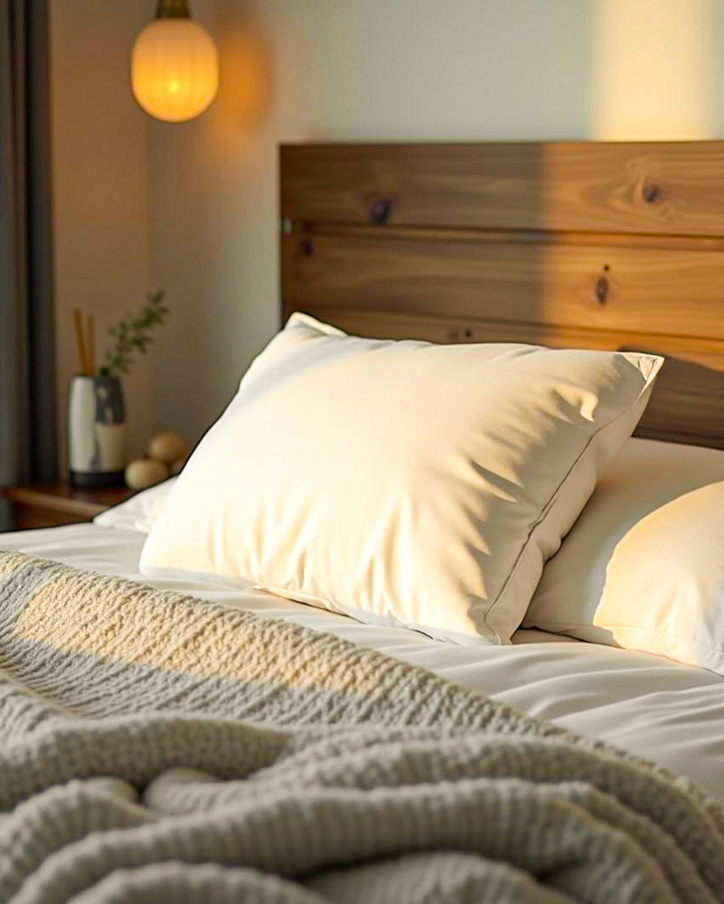 Plain White Piping Pillow ( Pack of Two )