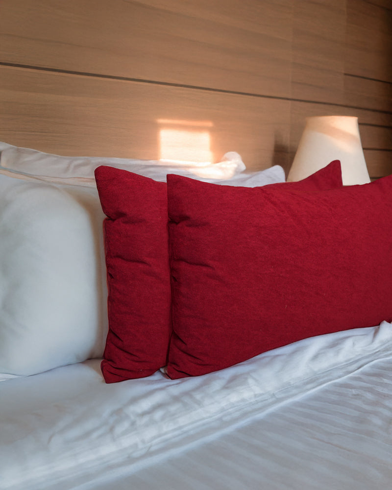 Pillow Protector-Maroon (Pack of Two)