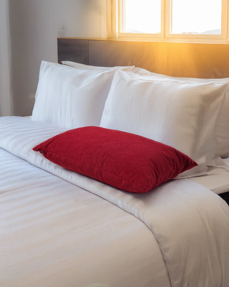 Pillow Protector-Maroon (Pack of Two)