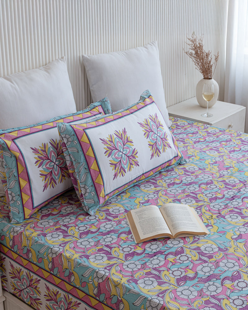 Pastel Petals Bedsheet