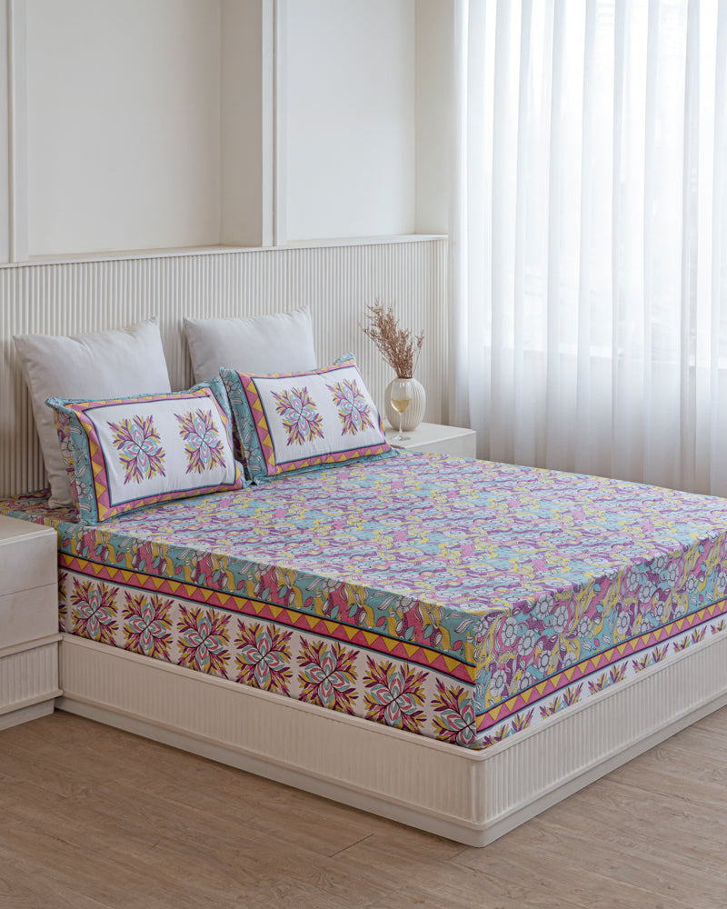 Pastel Petals Bedsheet