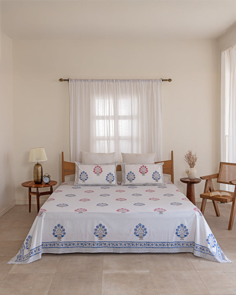 Hand Block FloraCraft Bedsheet