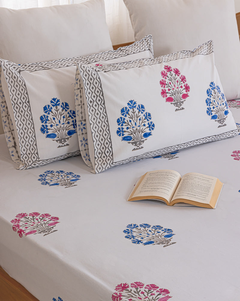 Hand Block FloraCraft Bedsheet