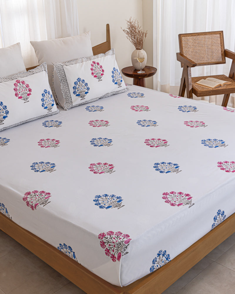 Hand Block FloraCraft Bedsheet