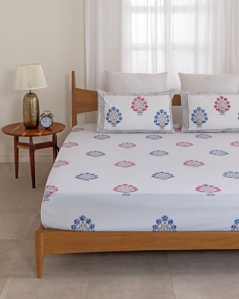 Hand Block FloraCraft Bedsheet