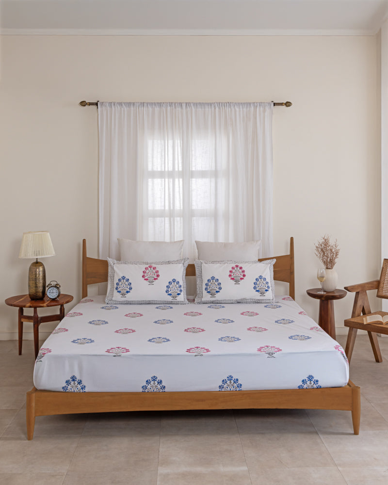 Hand Block FloraCraft Bedsheet