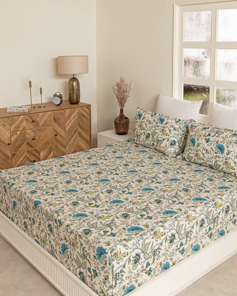 Anokhi Cluster Leaflet Bedsheet