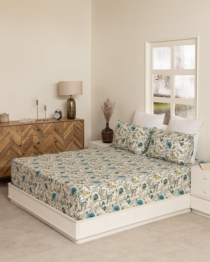 Anokhi Cluster Leaflet Bedsheet