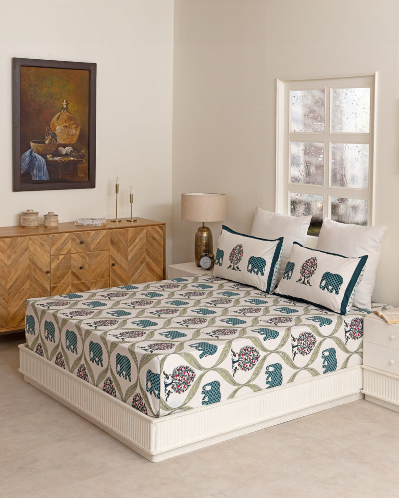 Royale Tusker Printed Bedsheet