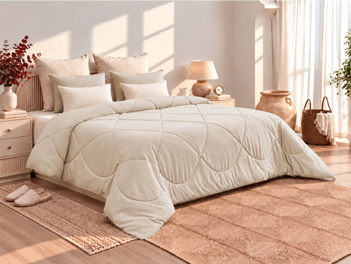Luxury Ivory Satin Comforter