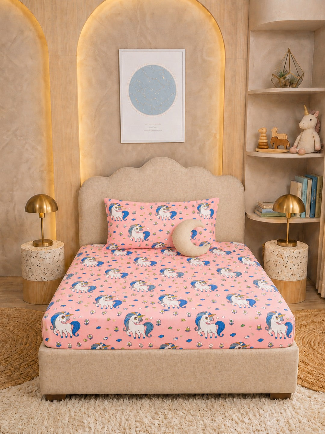 Gulabi Fairy-Tale Dreams Kids Bedsheet
