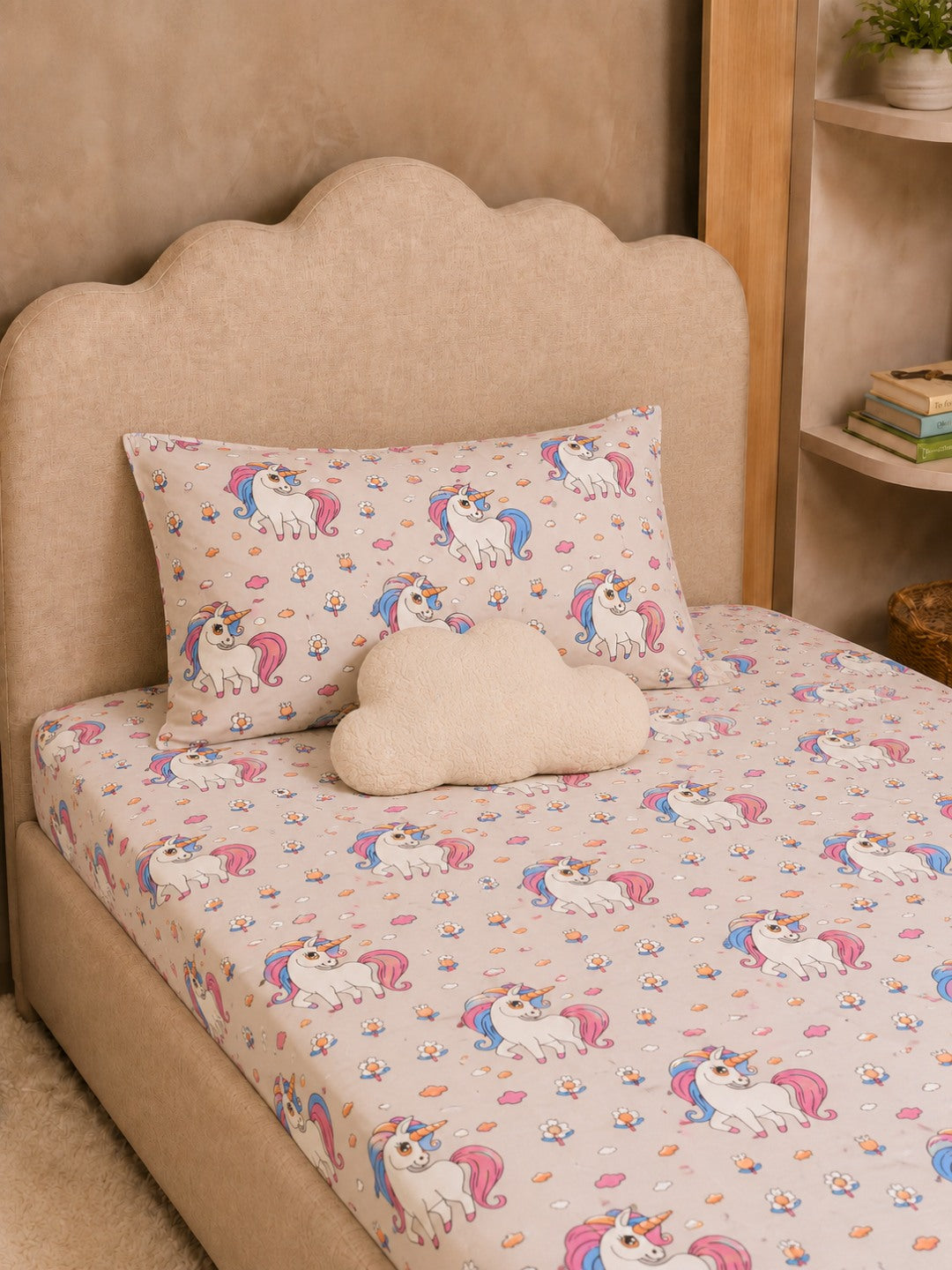 Magical Unicorn Combo – Pack of 2 Premium Cotton Bedsheets for Kids
