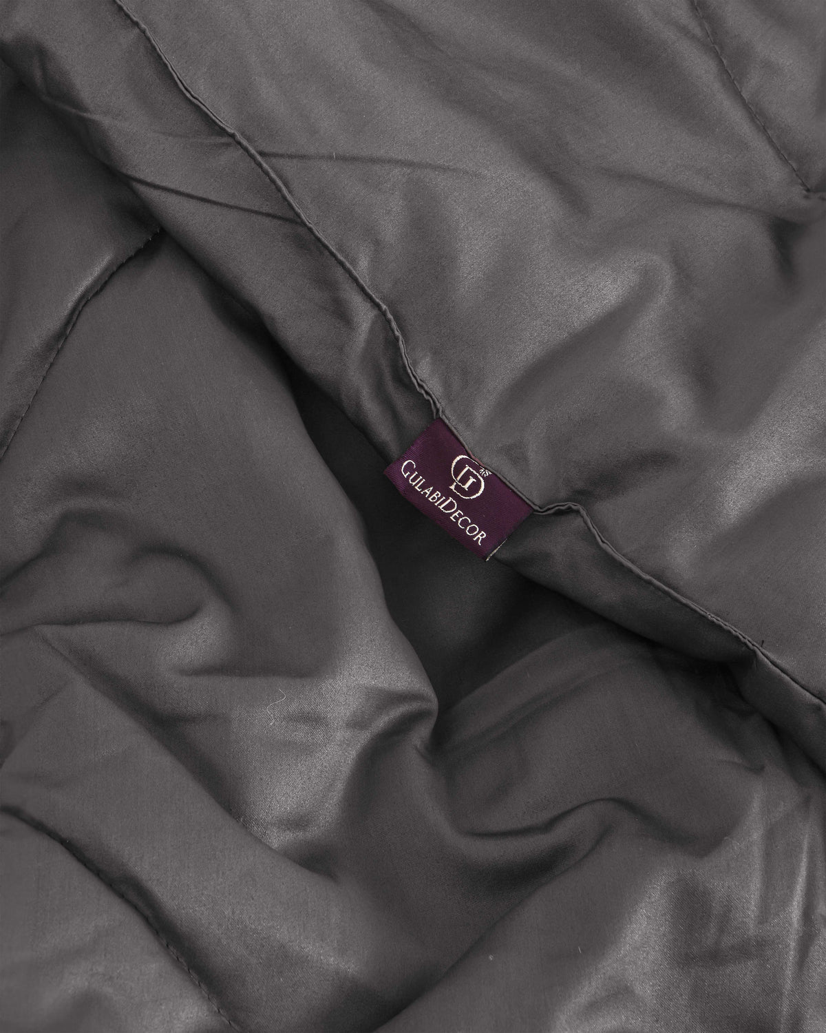 Luxury Charcoal Grey Satin Comforter