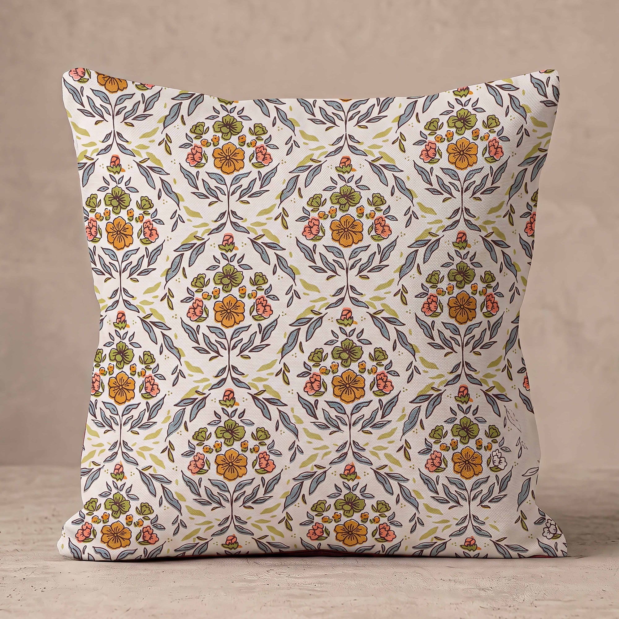 Handcrafted Regal Jharokha Blossom Cotton Cushion Covers