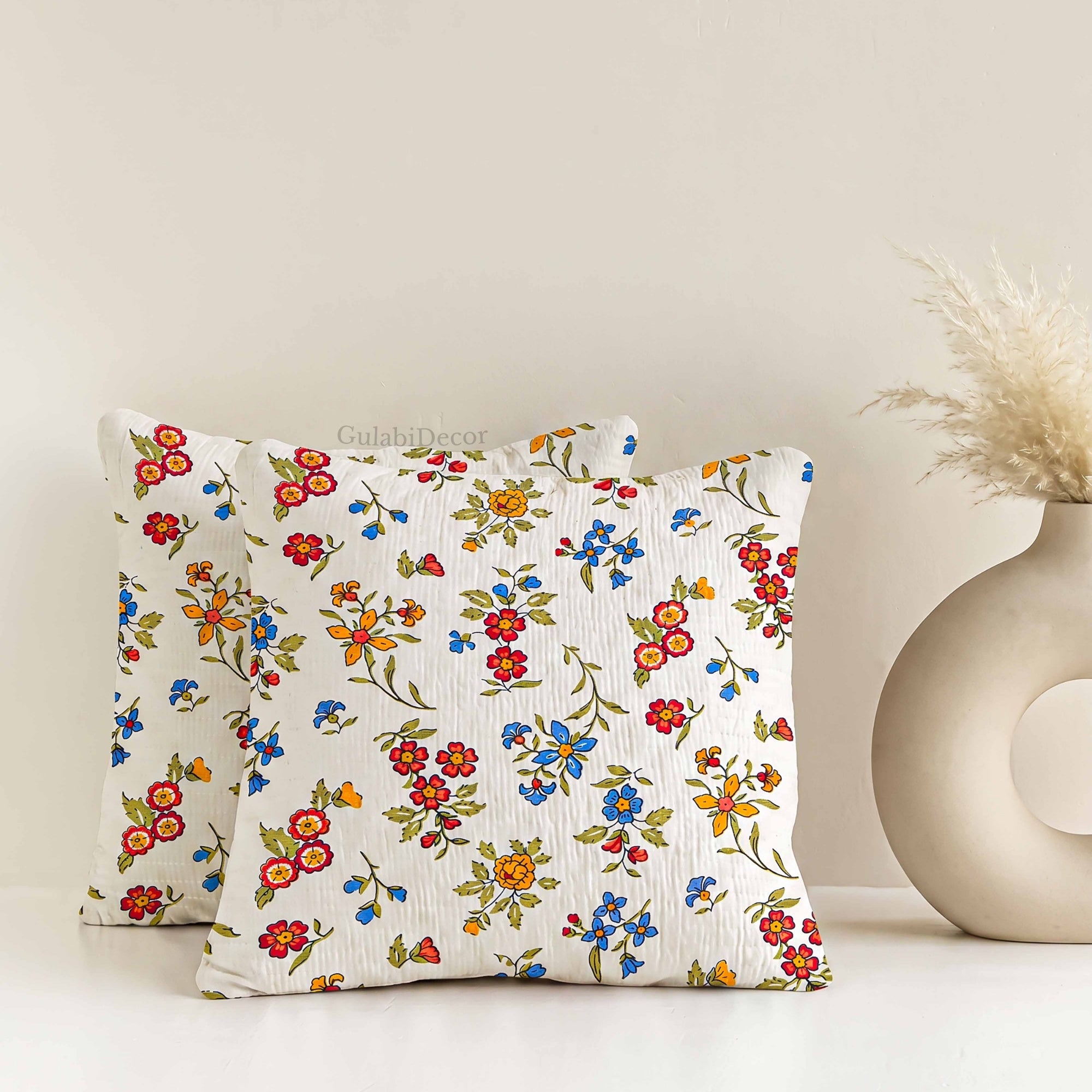 Vibrant Bohemian Wildflower Fiesta Printed Cushion Covers