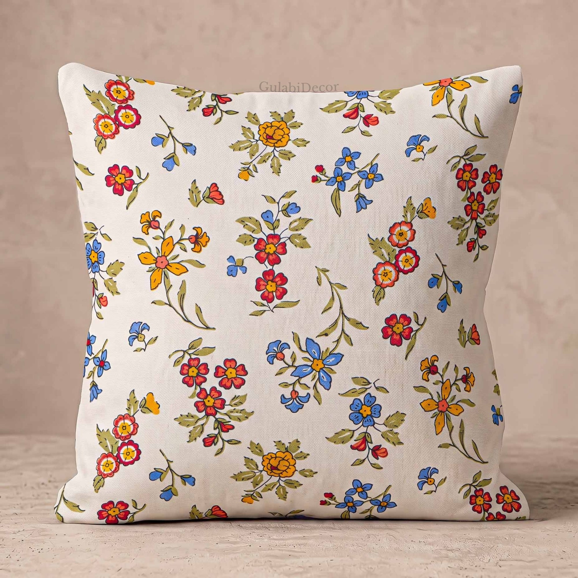 Vibrant Bohemian Wildflower Fiesta Printed Cushion Covers