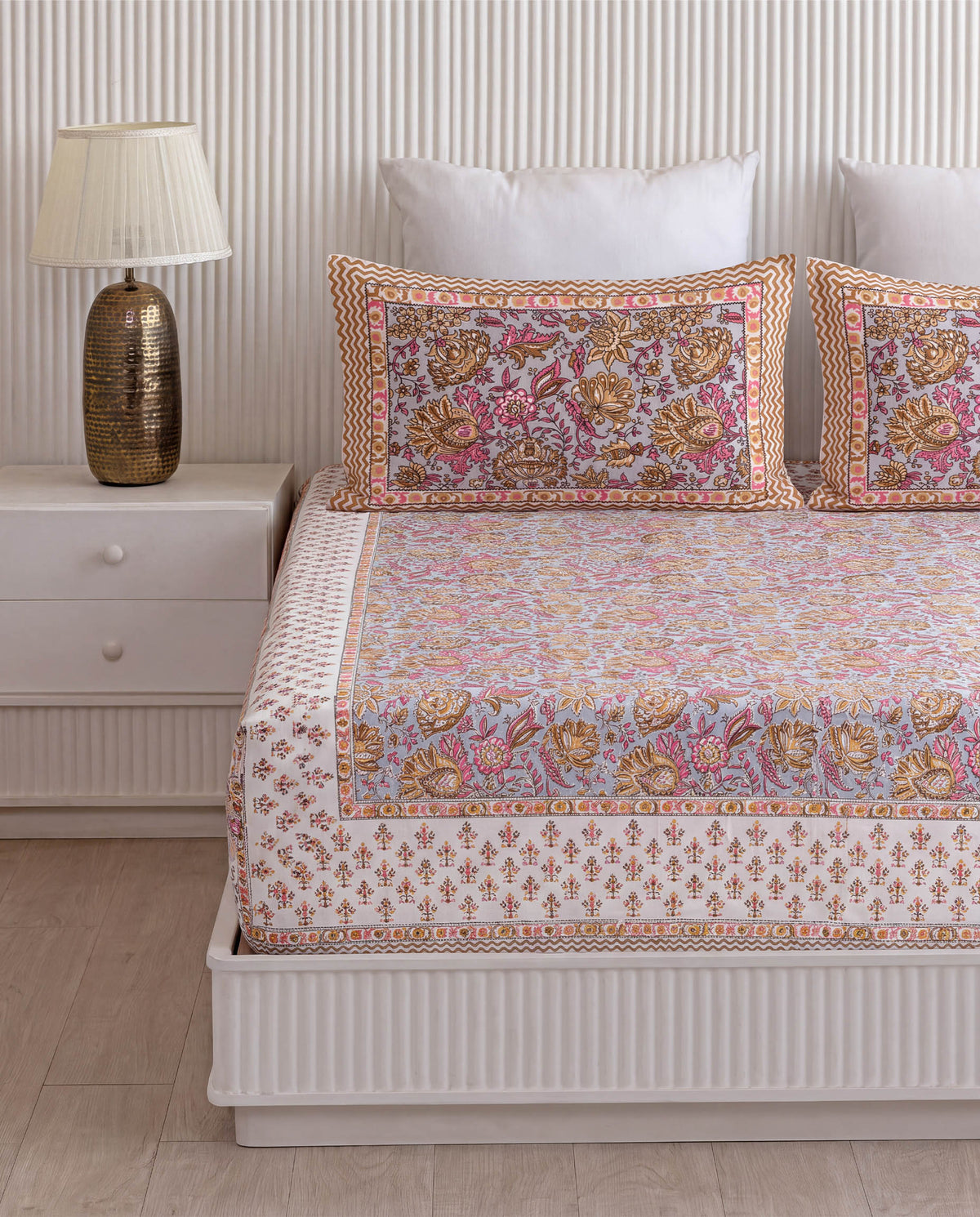 Rang-e-Gul Floral Cotton Double Bedsheet