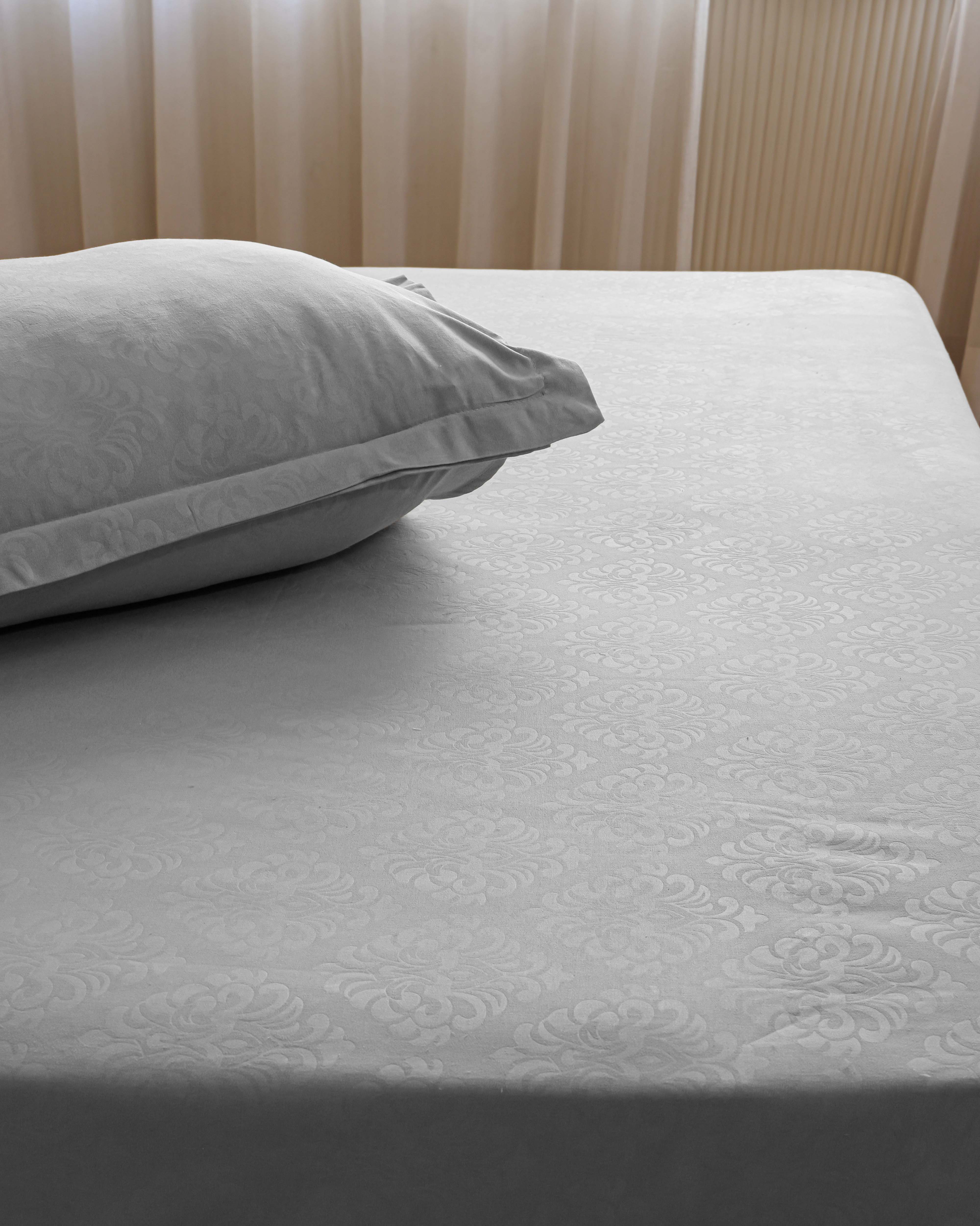 Slate Shadow King Size Embossed Bedsheet