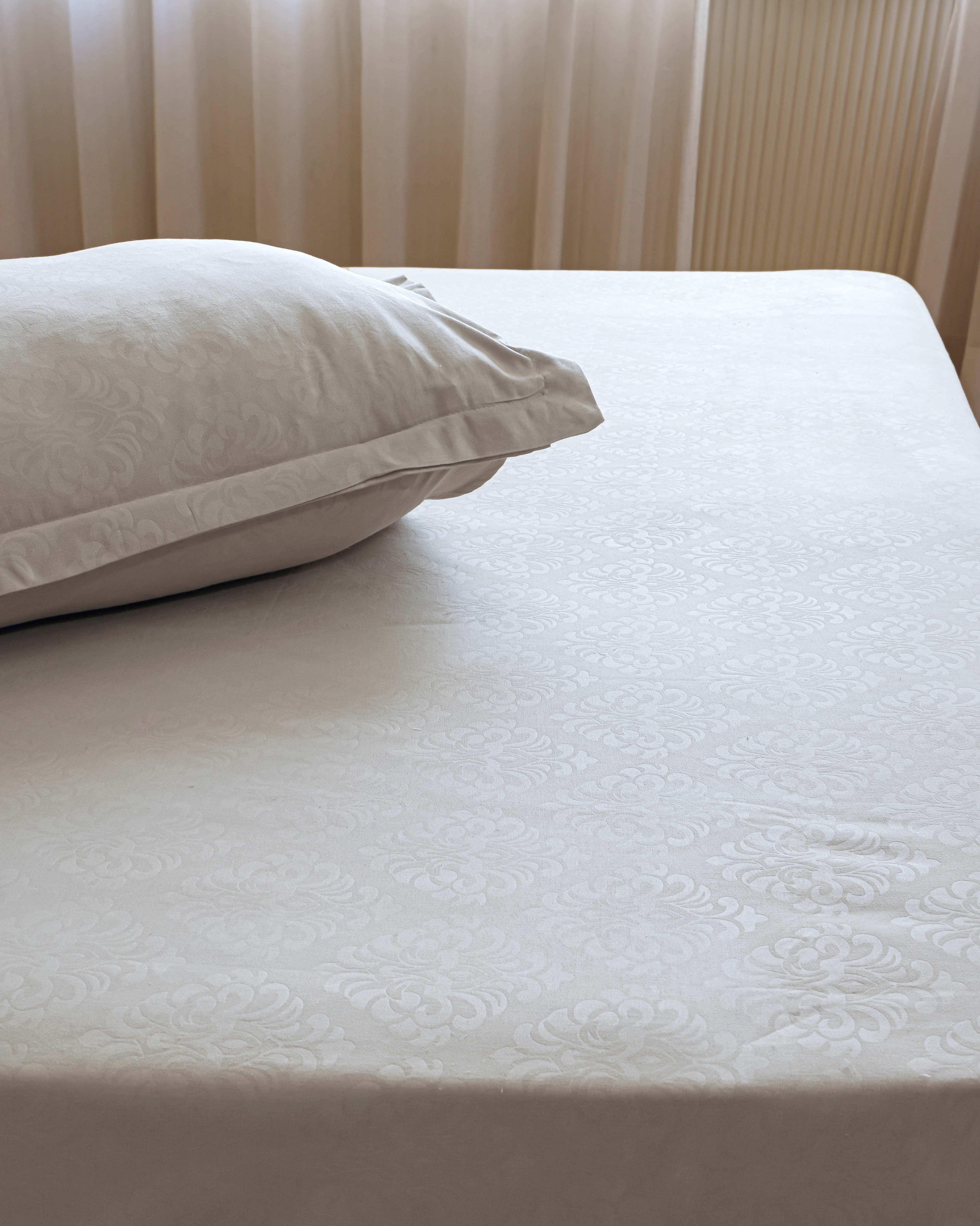 Stone Whisper King Size Embossed Bedsheet