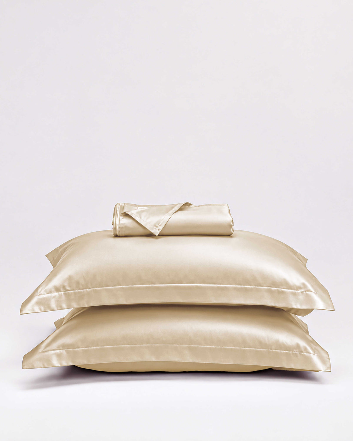 Pearl Champagne Ultra-Soft Glossy Satin Sheet