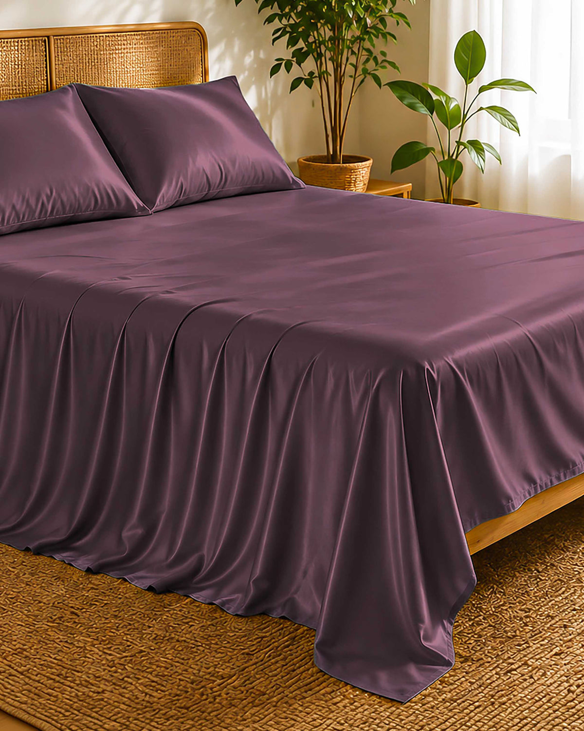 Vintage Mulberry Silky Satin Luxury Sheet