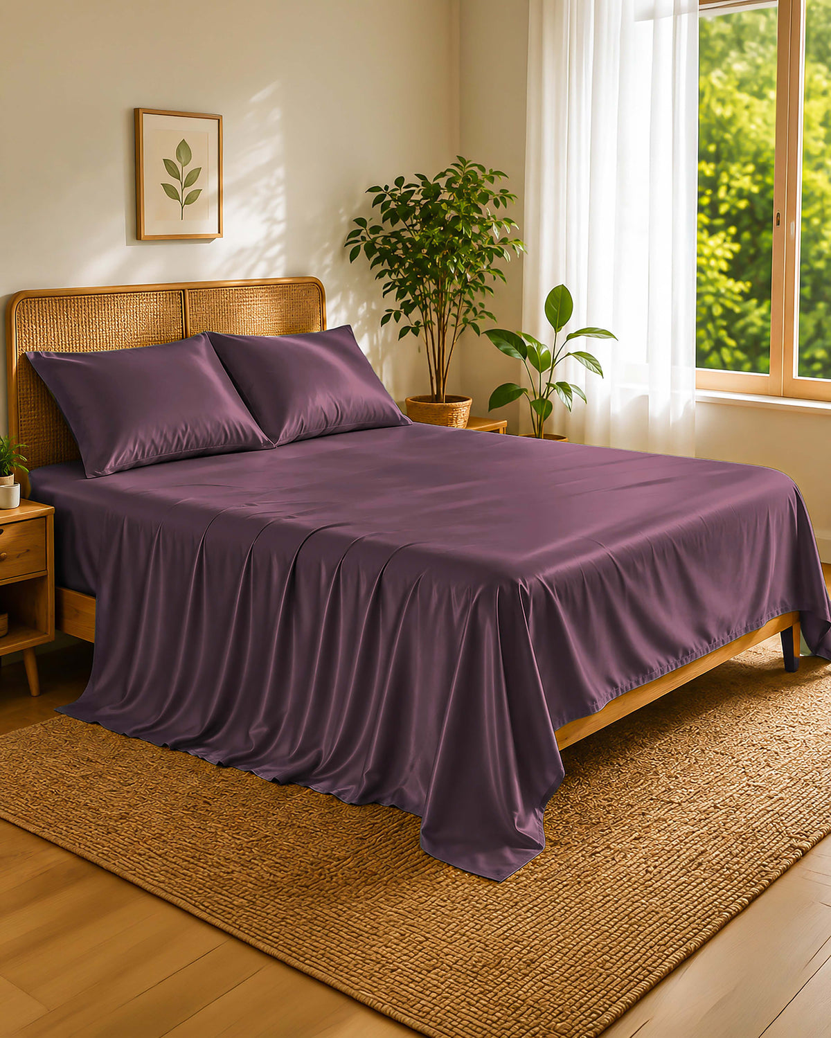 Vintage Mulberry Silky Satin Luxury Sheet