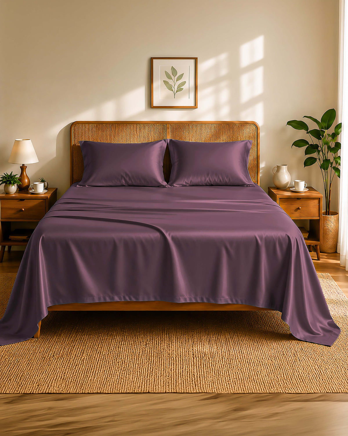 Vintage Mulberry Silky Satin Luxury Sheet